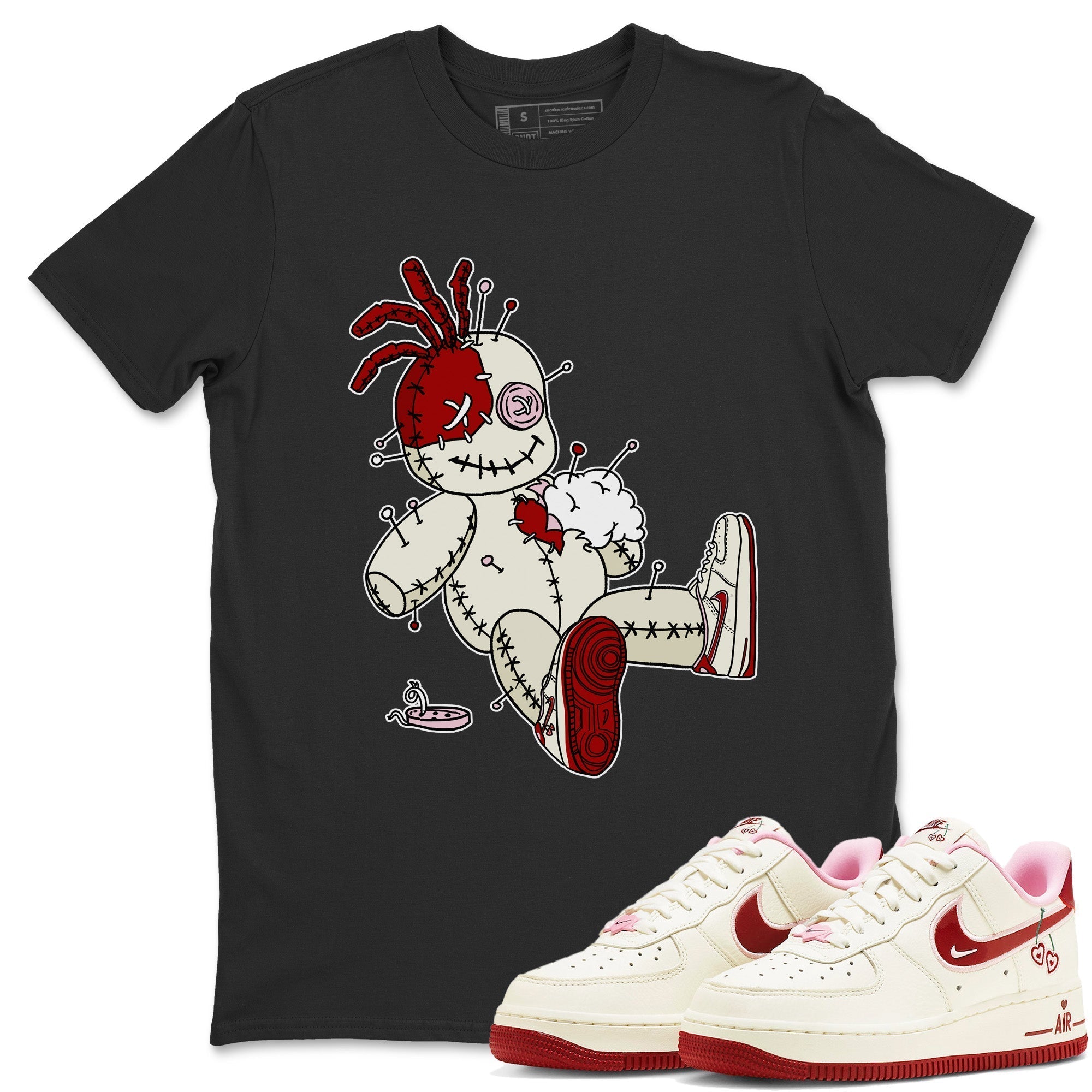 Air Force 1 Valentines Day Sneaker Match Tees Voodoo Doll Sneaker Tees Air Force 1 Valentines Day Jordan to match sneaker T-Shirt Crew Neck Shirts