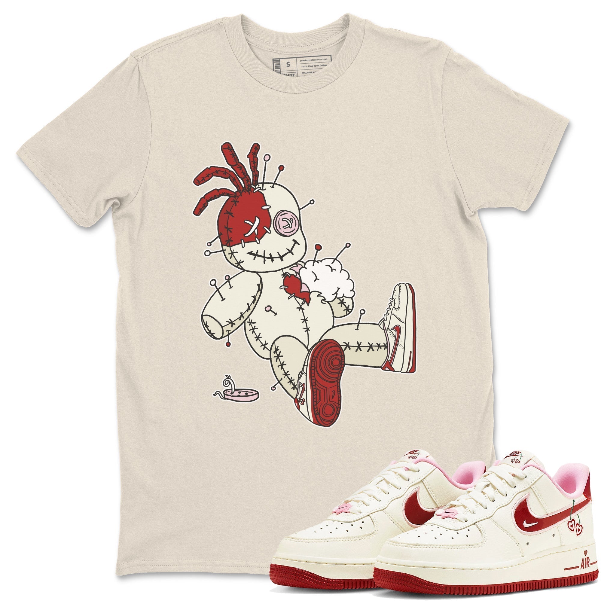 Air Force 1 Valentines Day Sneaker Match Tees Voodoo Doll Sneaker Tees Air Force 1 Valentines Day Jordan to match sneaker T-Shirt Crew Neck Shirts