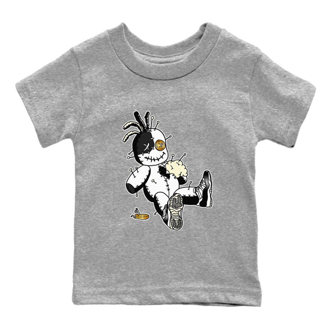 Air Jordan 11 Gratitude shirt to match jordans Voodoo Doll sneaker tees Jordan 11 Retro Gratitude Drip Gear Zone Sneaker Matching Cotton Shirt baby toddler Heather Grey 2 cotton Shirt