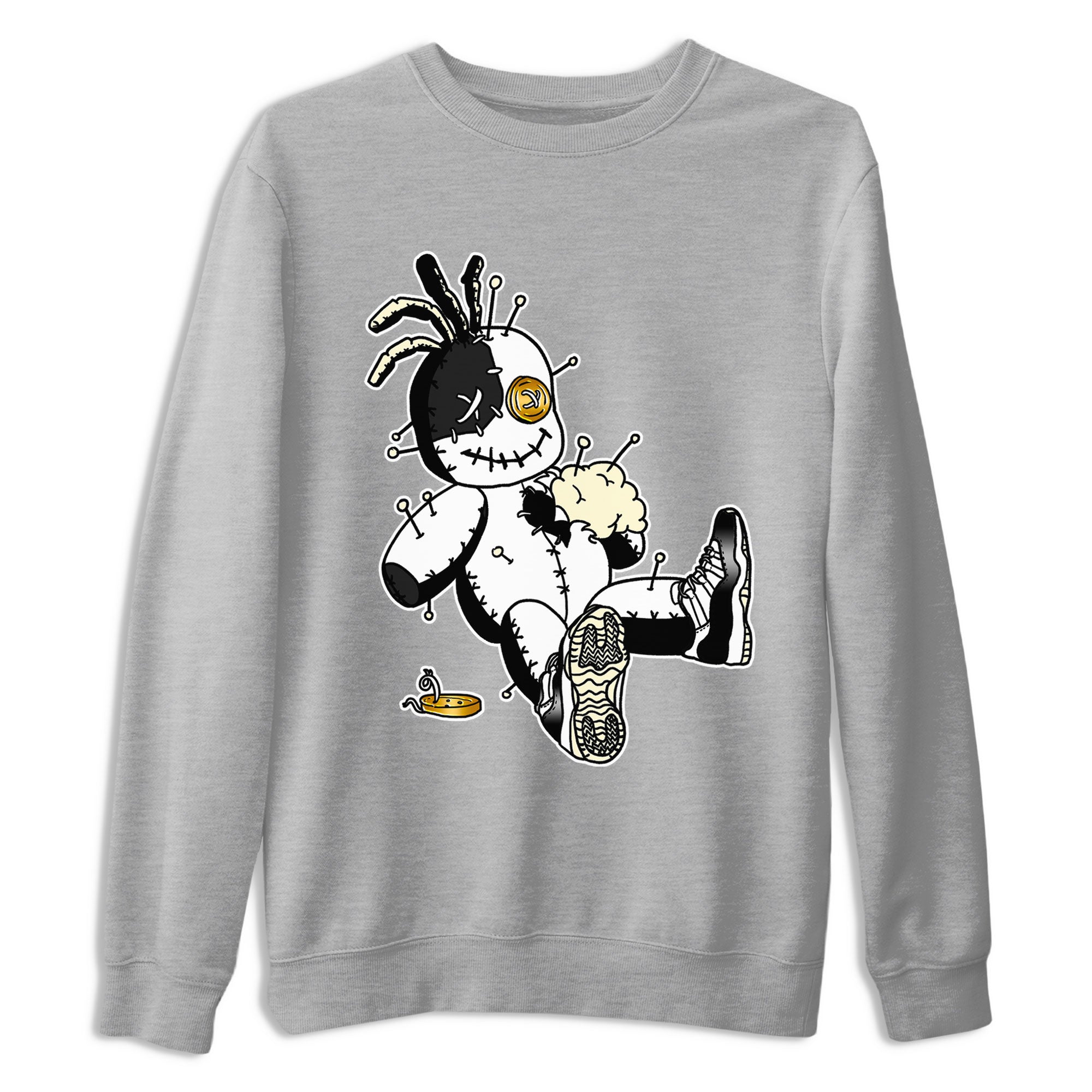 Air Jordan 11 Gratitude shirt to match jordans Voodoo Doll sneaker tees Jordan 11 Retro Gratitude Drip Gear Zone Sneaker Matching Cotton Shirt unisex crew neck cotton Heather Grey 2 crew neck shirt