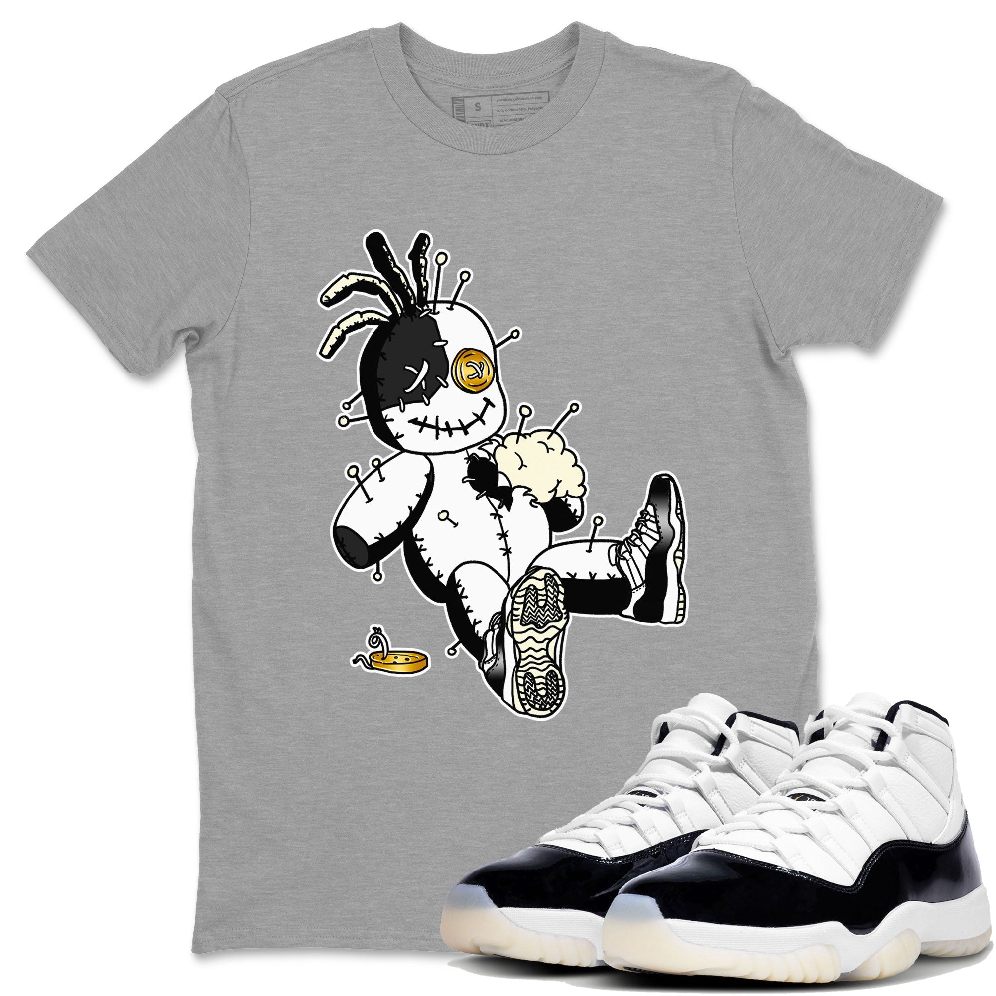 Air Jordan 11 Gratitude shirt to match jordans Voodoo Doll sneaker tees Jordan 11 Retro Gratitude Drip Gear Zone Sneaker Matching Cotton Shirt unisex cotton Heather Grey 1 crew neck shirt