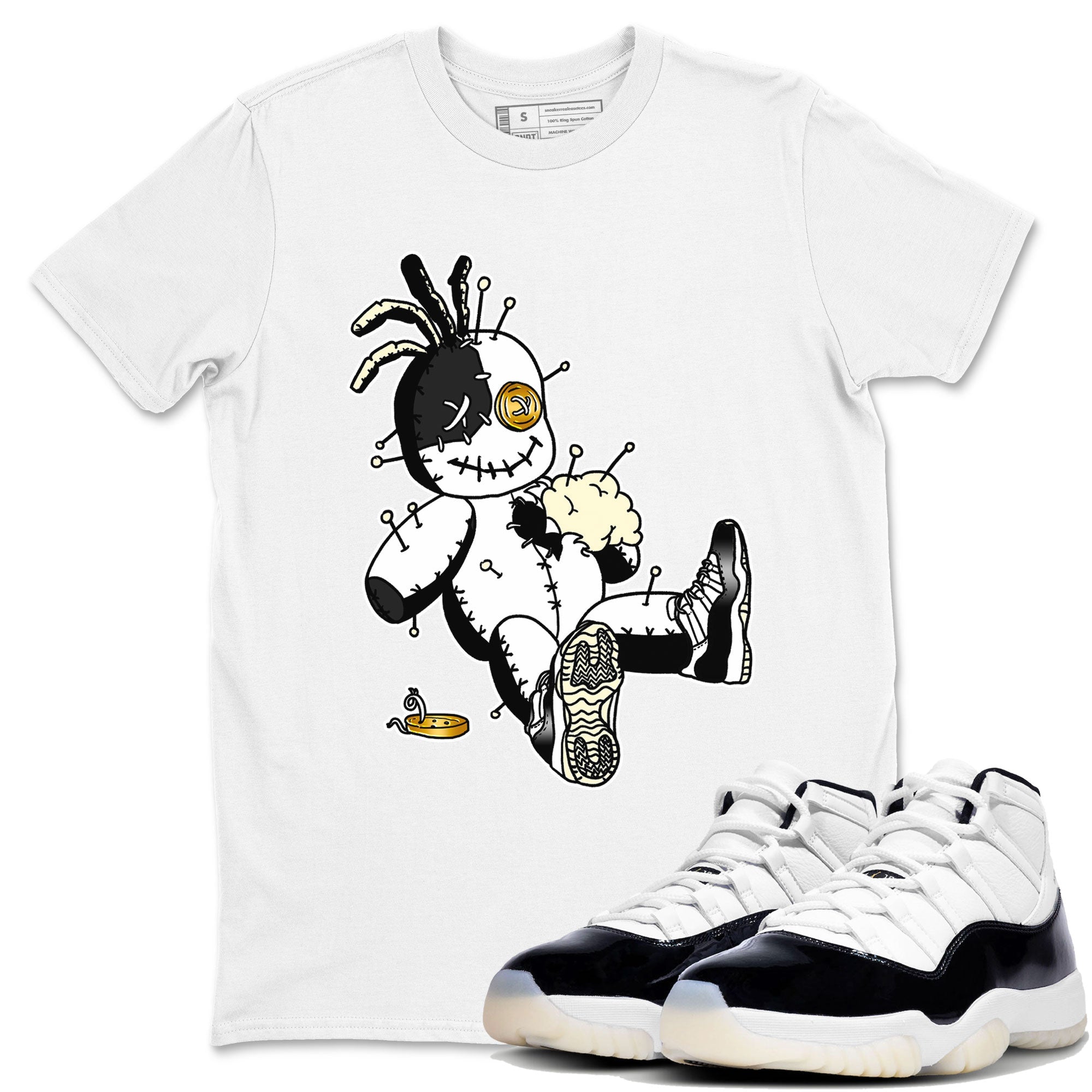 Air Jordan 11 Gratitude shirt to match jordans Voodoo Doll sneaker tees Jordan 11 Retro Gratitude Drip Gear Zone Sneaker Matching Cotton Shirt unisex crew neck cotton White 1 crew neck shirt