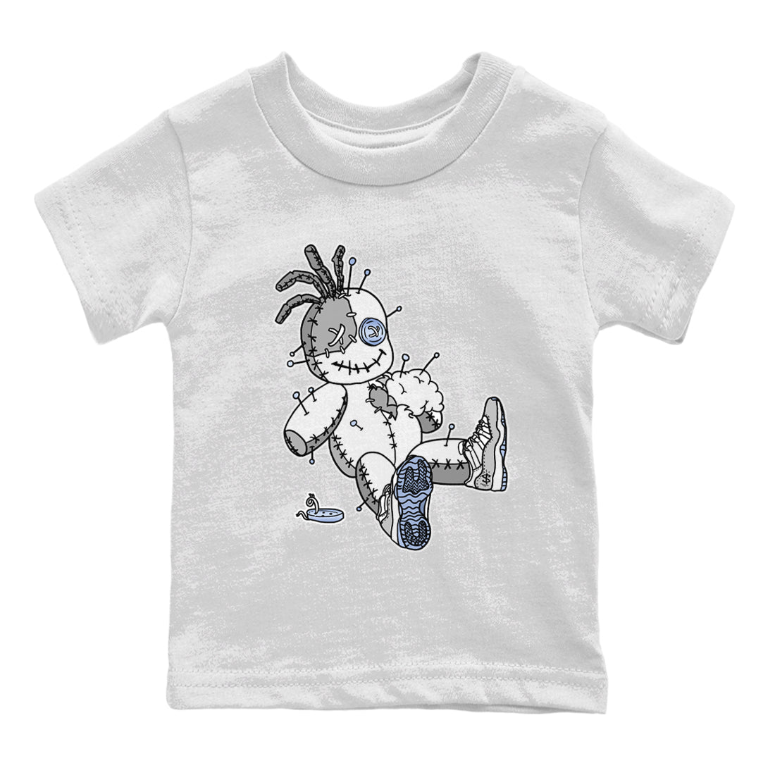 Air Jordan 11 White Cement Sneaker Match Tees Voodoo Doll Streetwear Sneaker Shirt Jordan 11 Retro White Cement Sneaker Release Tees Kids Shirts White 2