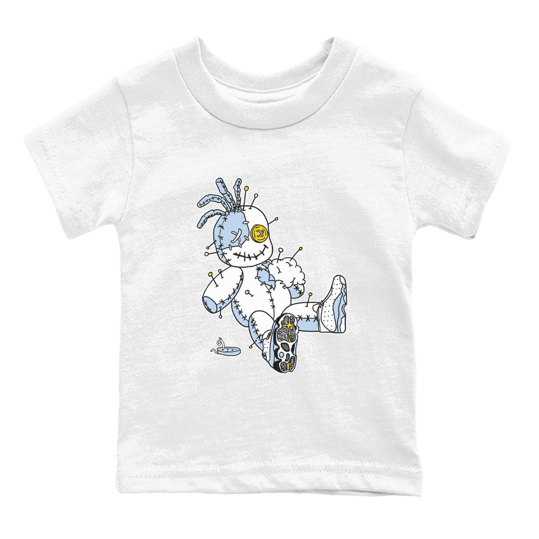 13s Blue Grey shirt to match jordans Voodoo Doll sneaker tees Air Jordan 13 Retro Blue Grey Drip Gear Zone baby toddler White 2 cotton Shirt