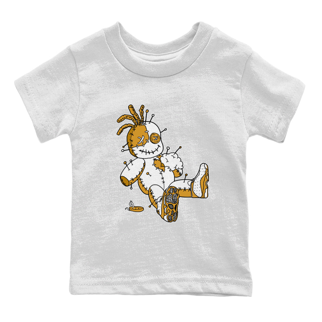 Jordan Retro 13 Wheat Sneaker Matching Tee Voodoo Doll Streetwear Sneaker Shirt 13 Wheat Sneaker T-Shirt Kids Shirts White 2