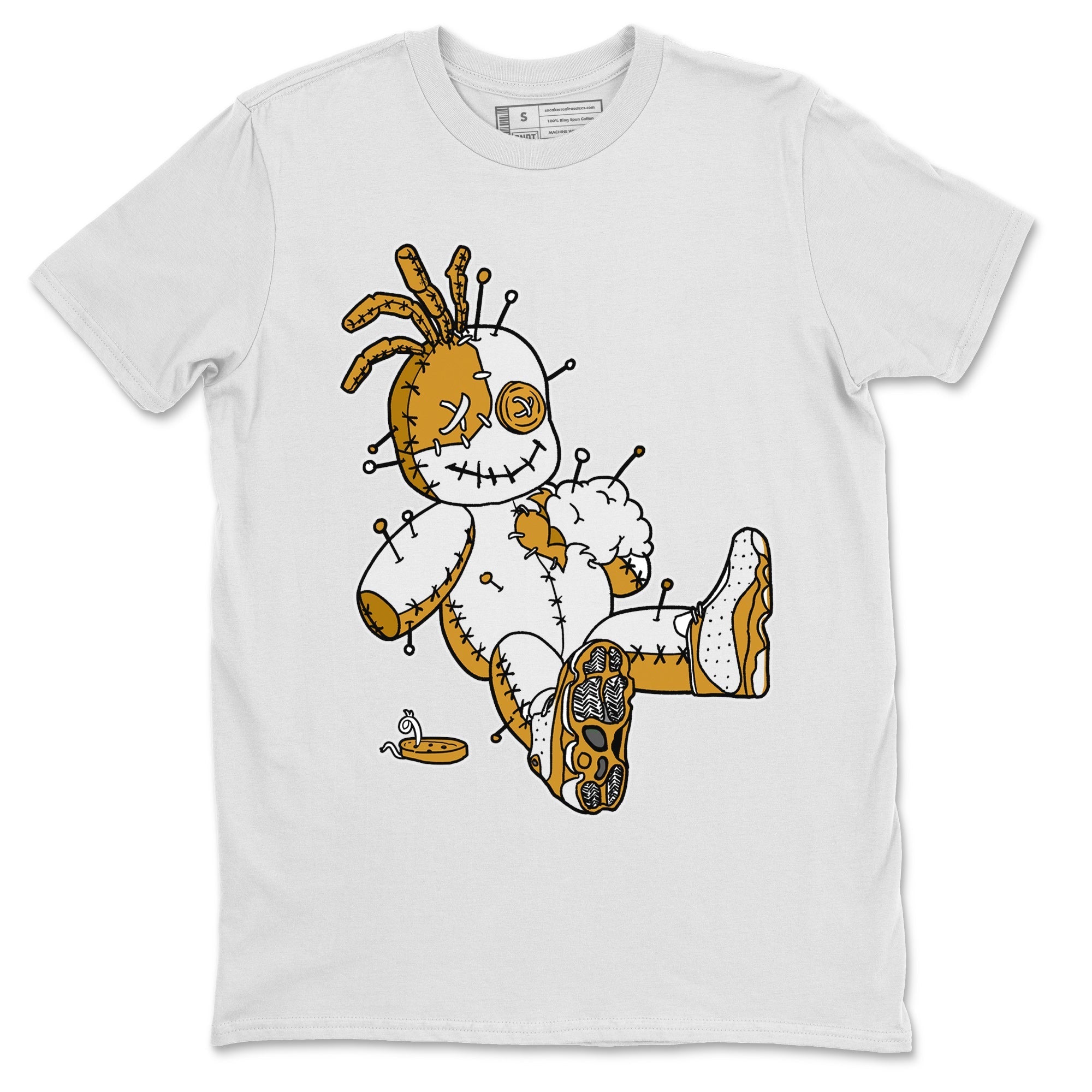 Jordan Retro 13 Wheat Sneaker Matching Tee Voodoo Doll Streetwear Sneaker Shirt 13 Wheat Sneaker T-Shirt Unisex Shirts White 2