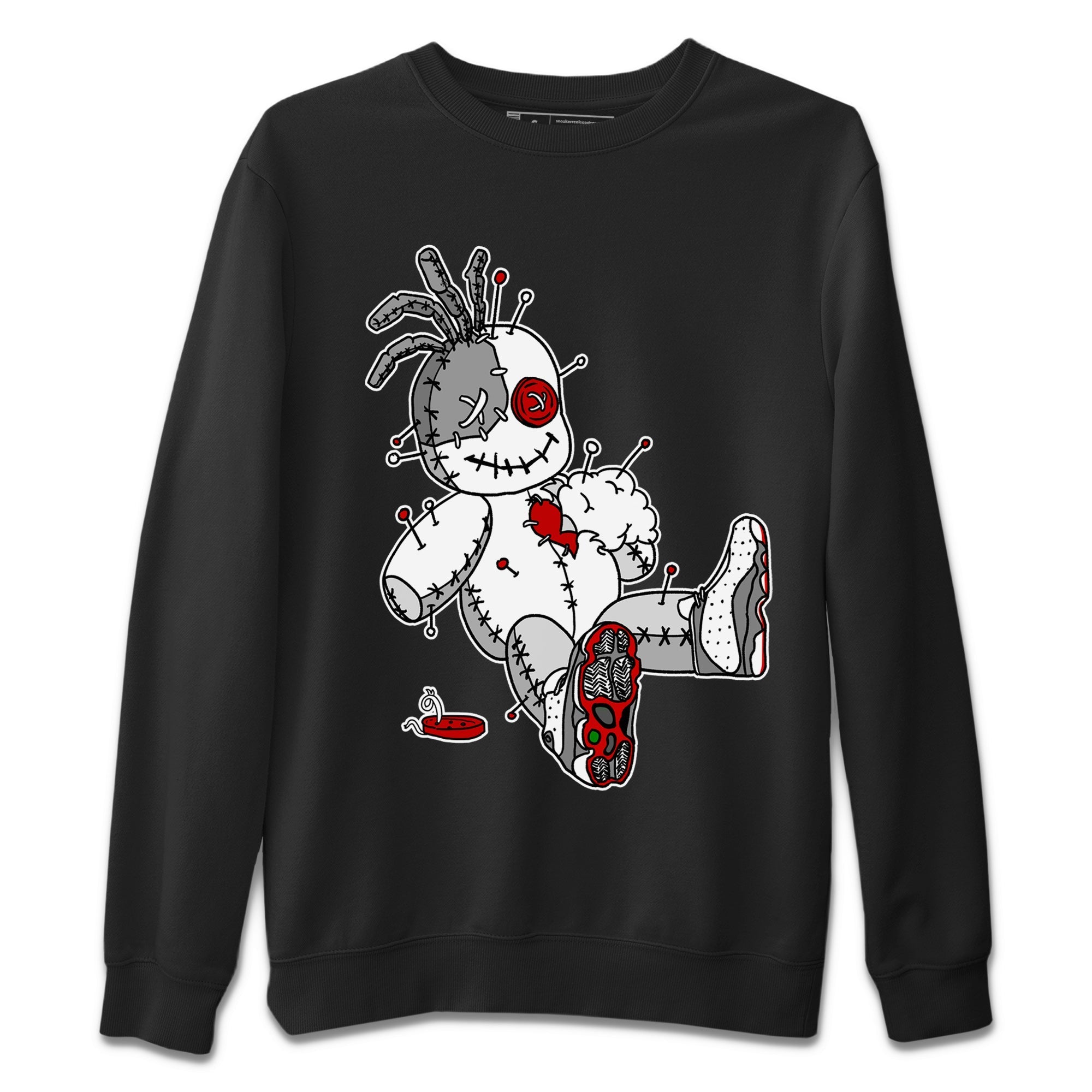 Air Jordan 13 Wolf Grey Sneaker Match Tees Voodoo Doll Streetwear Sneaker Shirt Air Jordan 13 Retro Wolf Grey T-Shirt Unisex Shirts Black 2