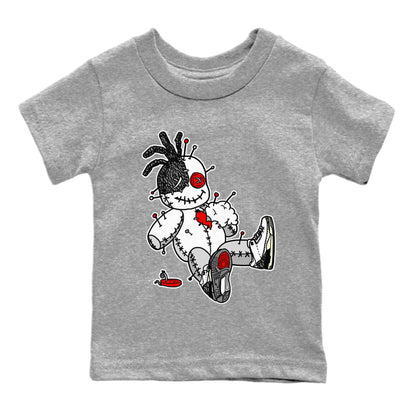 Air Jordan 3 White Cement Shirt To Match Jordans Voodoo Doll Sneaker Tees Air Jordan 3 Retro White Cement Drip Gear Zone Sneaker Matching Clothing Kids Shirts Heather Grey 2