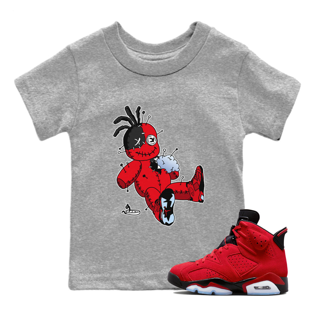 Air Jordan 6 Toro Bravo Voodoo Doll Baby and Kids Streetwear Sneaker Shirt Air Jordan 6 Toro Bravo Kids Streetwear Sneaker Shirt Size Chart