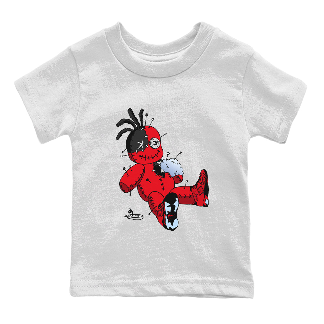 Air Jordan 6 Toro Bravo Sneaker Match Tees Voodoo Doll Streetwear Sneaker Shirt Air Jordan 6 Toro Tees Kids Shirts White 2