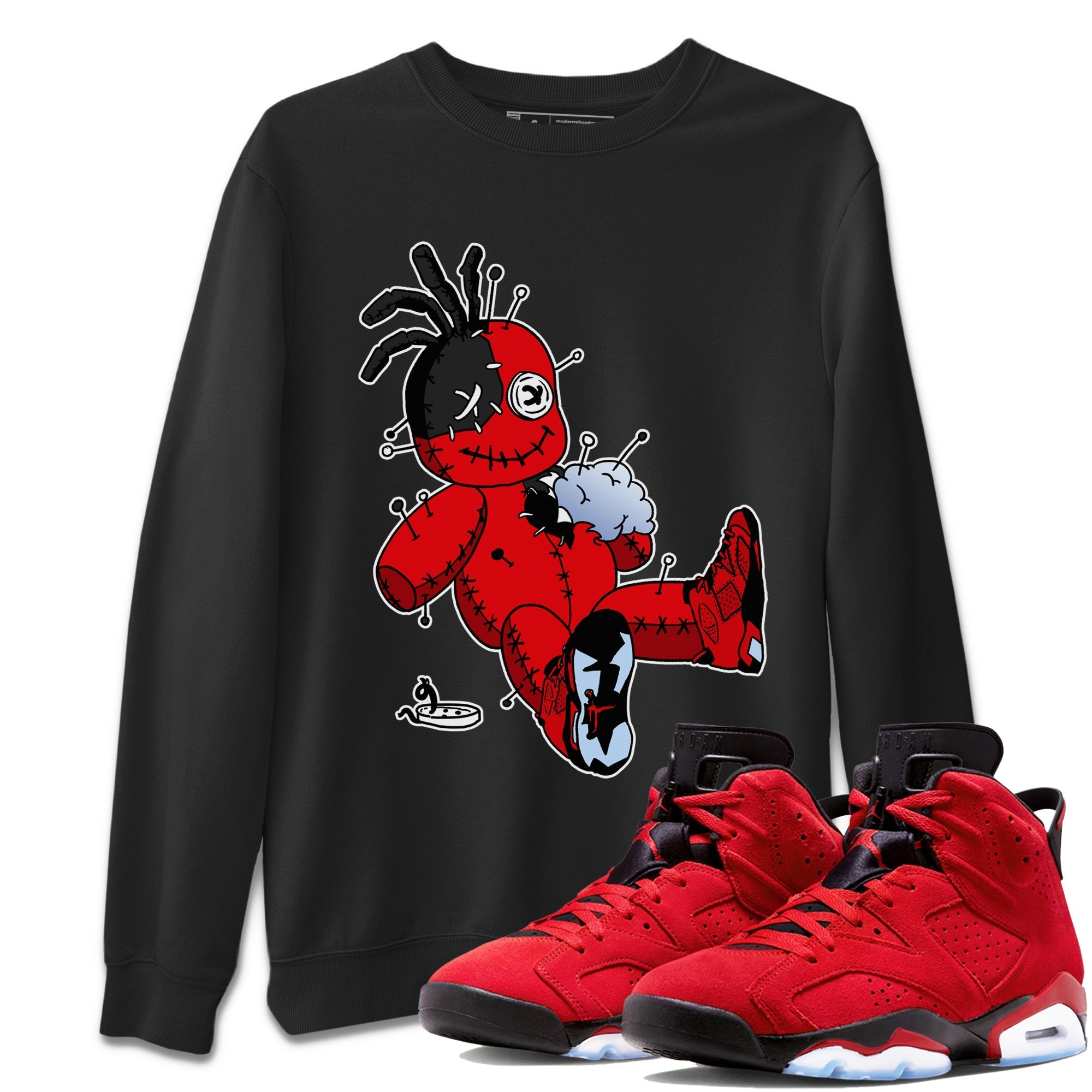 Air Jordan 6 Toro Bravo Sneaker Match Tees Voodoo Doll Streetwear Sneaker Shirt Air Jordan 6 Toro Tees Unisex Shirts Black 1