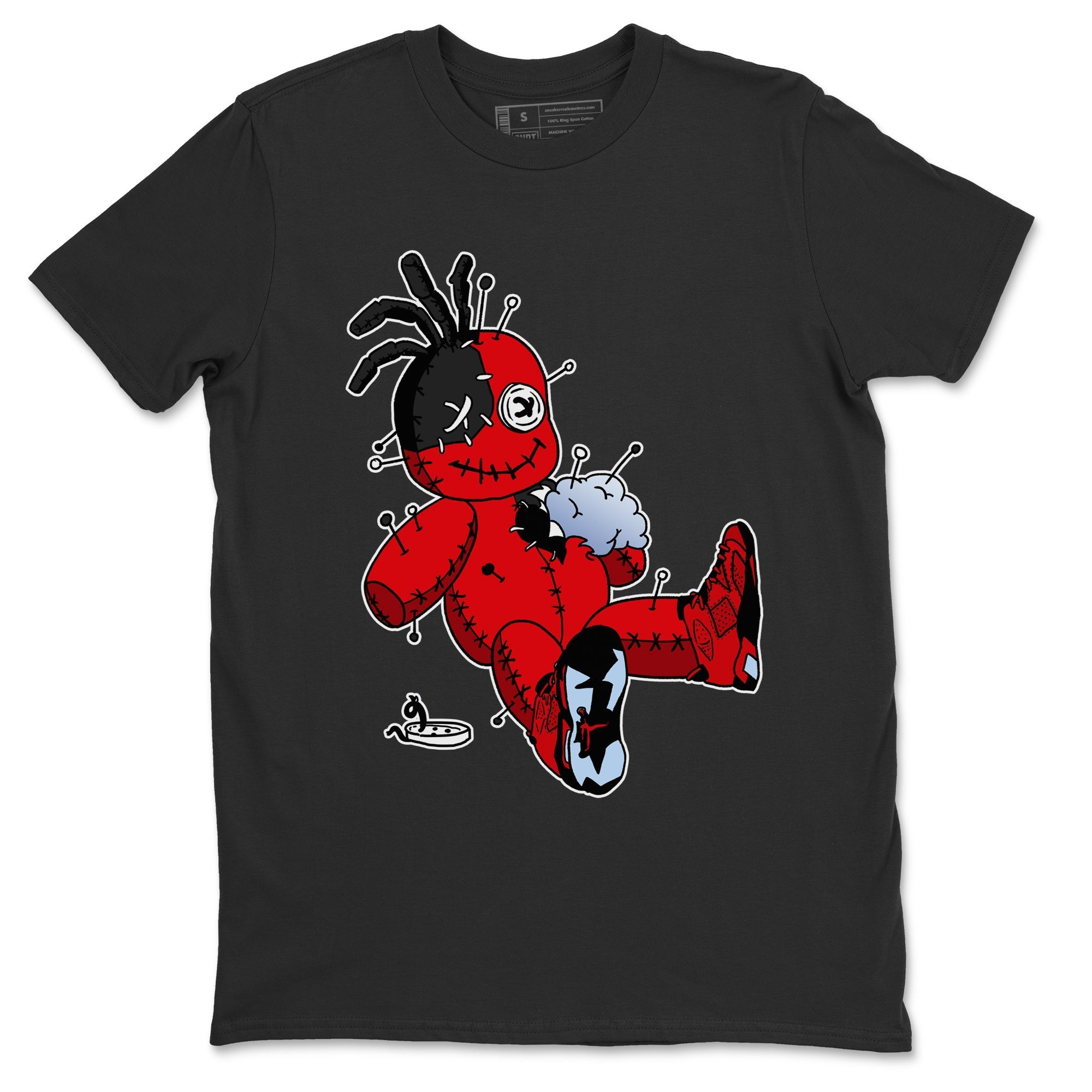 Air Jordan 6 Toro Bravo Sneaker Match Tees Voodoo Doll Streetwear Sneaker Shirt Air Jordan 6 Toro Tees Unisex Shirts Black 2
