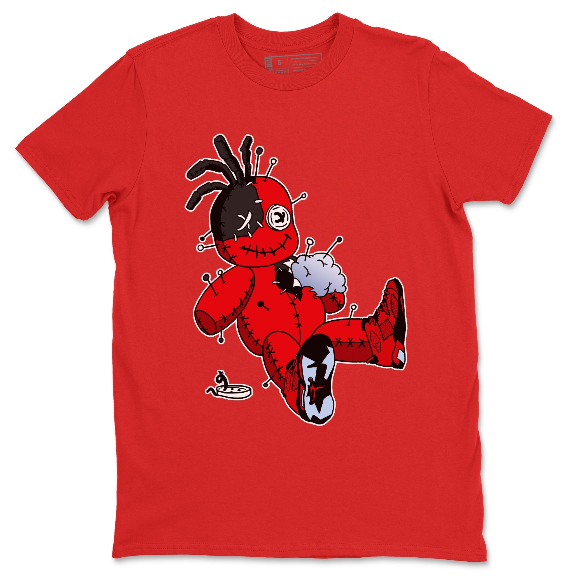 Air Jordan 6 Toro Bravo Sneaker Match Tees Voodoo Doll Streetwear Sneaker Shirt Air Jordan 6 Toro Tees Unisex Shirts Red 2