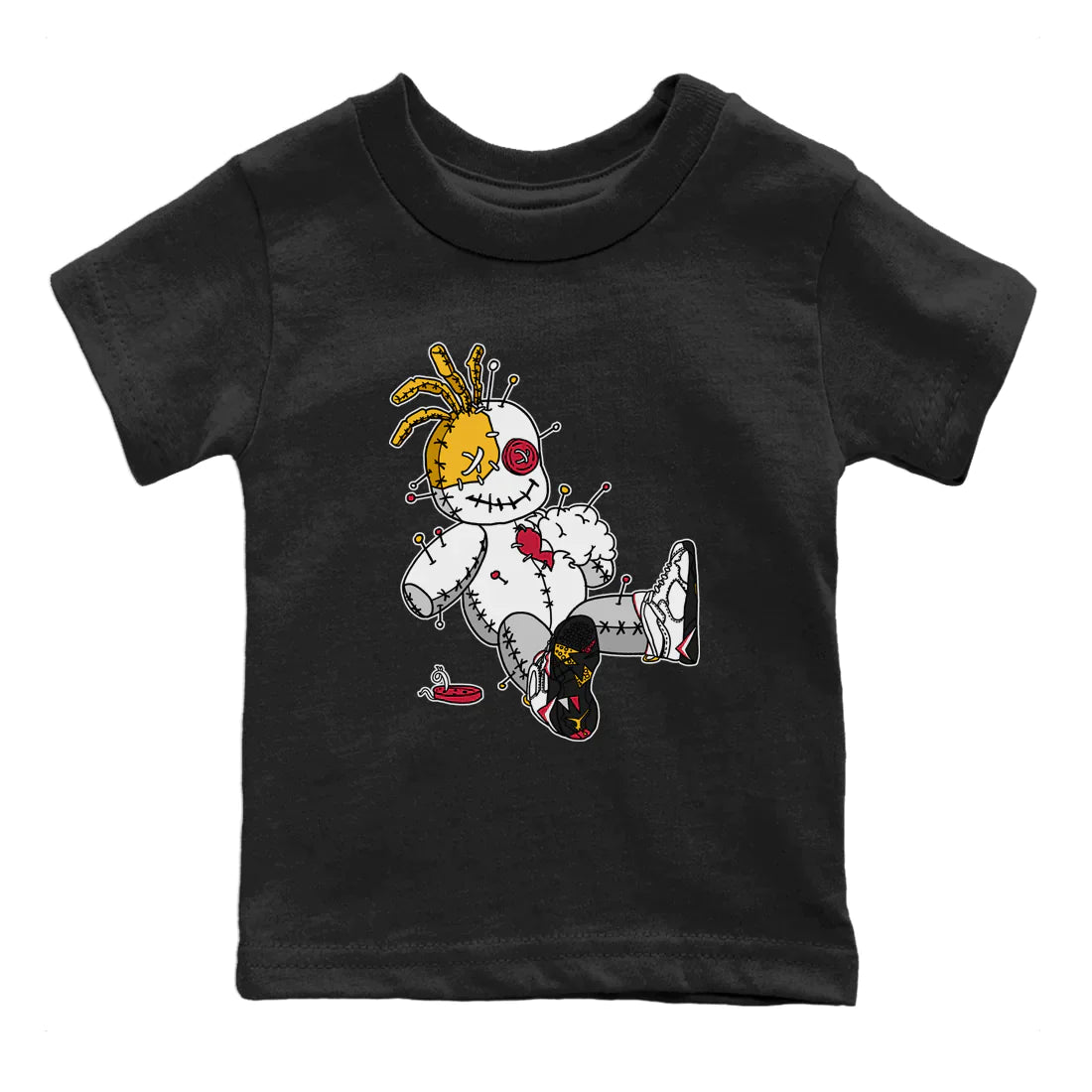 Jordan 7 Cardinal Shirt To Match Jordans Voodoo Doll Sneaker Tees Jordan 7 Cardinal Drip Gear Zone Sneaker Matching Clothing Kids Shirts