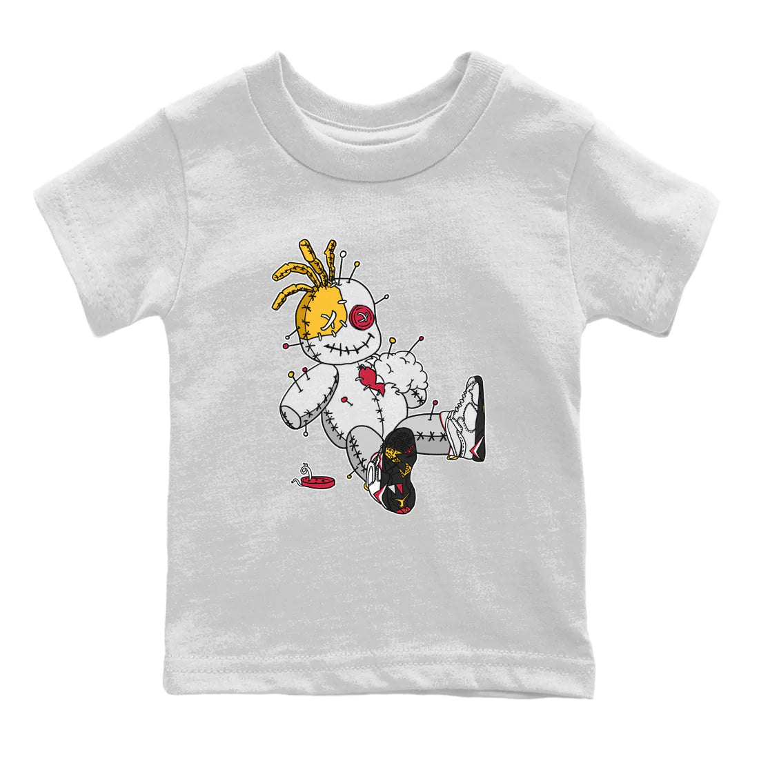 Jordan 7 Cardinal Shirt To Match Jordans Voodoo Doll Sneaker Tees Jordan 7 Cardinal Drip Gear Zone Sneaker Matching Clothing Kids Shirts
