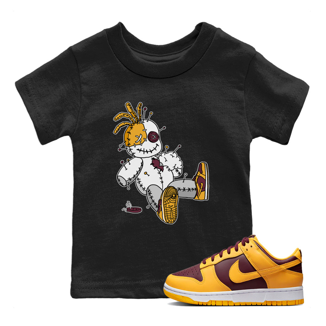 Dunk Arizona State Sneaker Match Tees Voodoo Doll Sneaker Tees Dunk Arizona State Jordan to match sneaker T-Shirt Kids Shirts