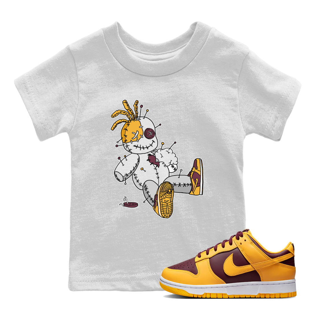 Dunk Arizona State Sneaker Match Tees Voodoo Doll Sneaker Tees Dunk Arizona State Jordan to match sneaker T-Shirt Kids Shirts