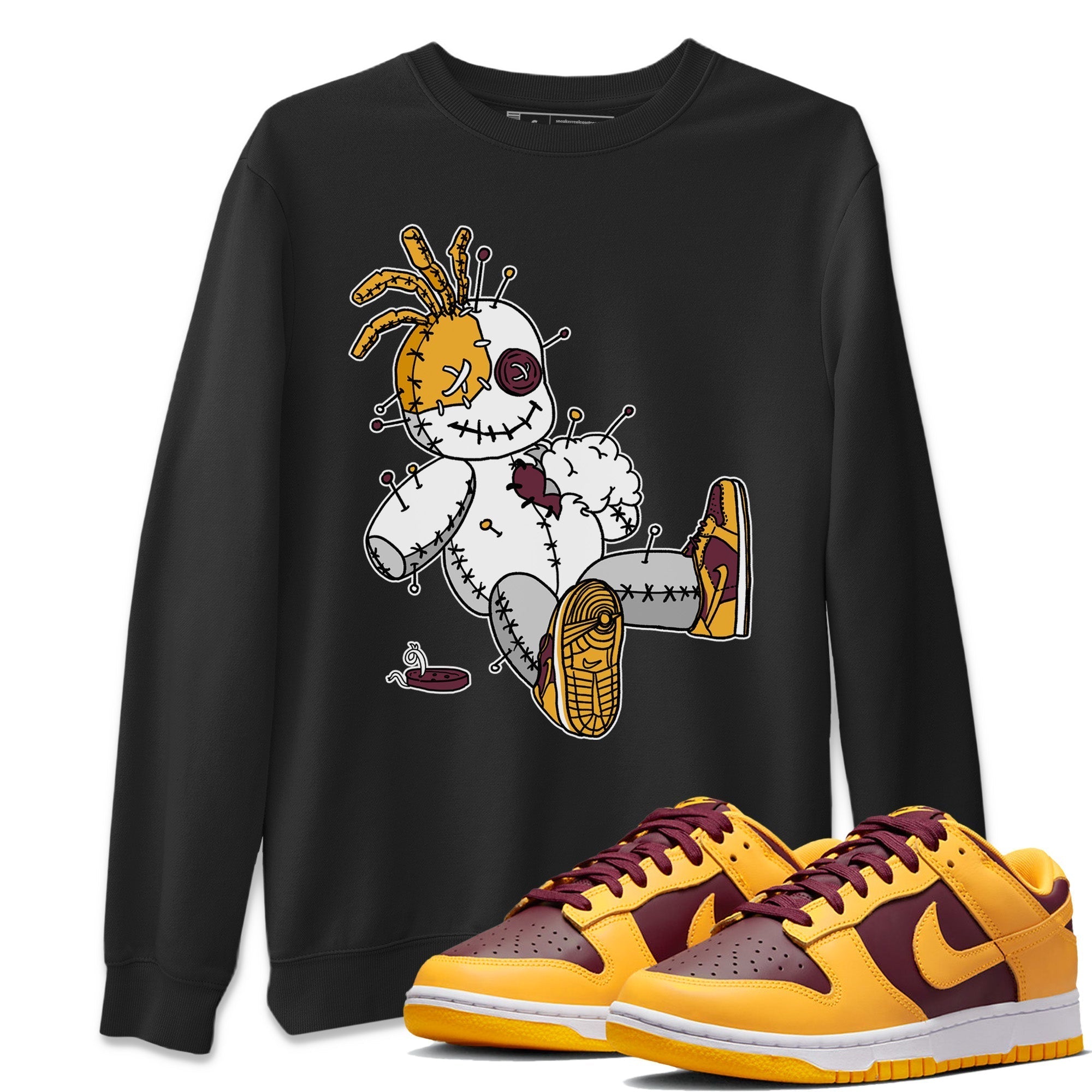 Dunk Arizona State Sneaker Match Tees Voodoo Doll Sneaker Tees Dunk Arizona State Jordan to match sneaker T-Shirt Crew Neck Shirts
