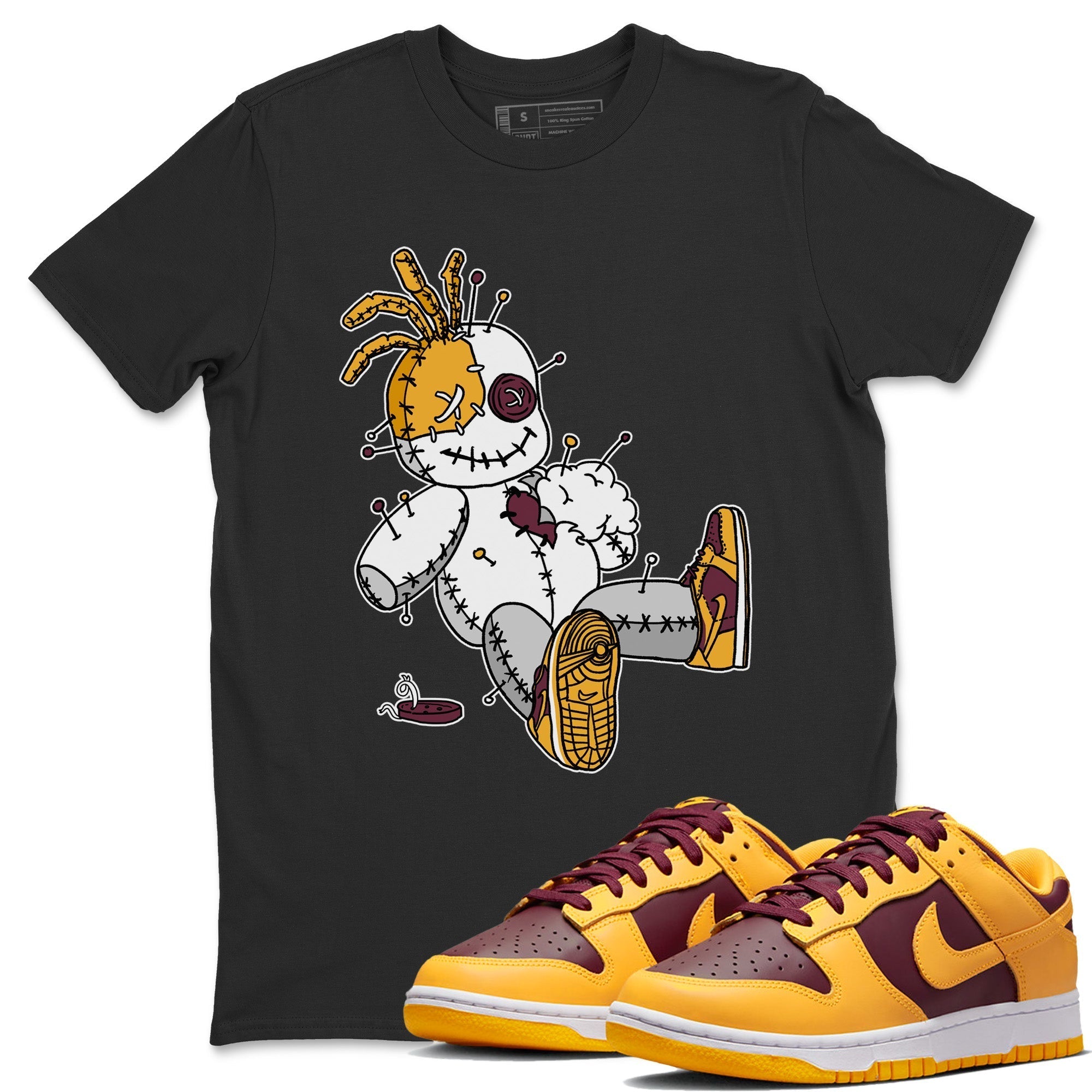 Dunk Arizona State Sneaker Match Tees Voodoo Doll Sneaker Tees Dunk Arizona State Jordan to match sneaker T-Shirt Crew Neck Shirts