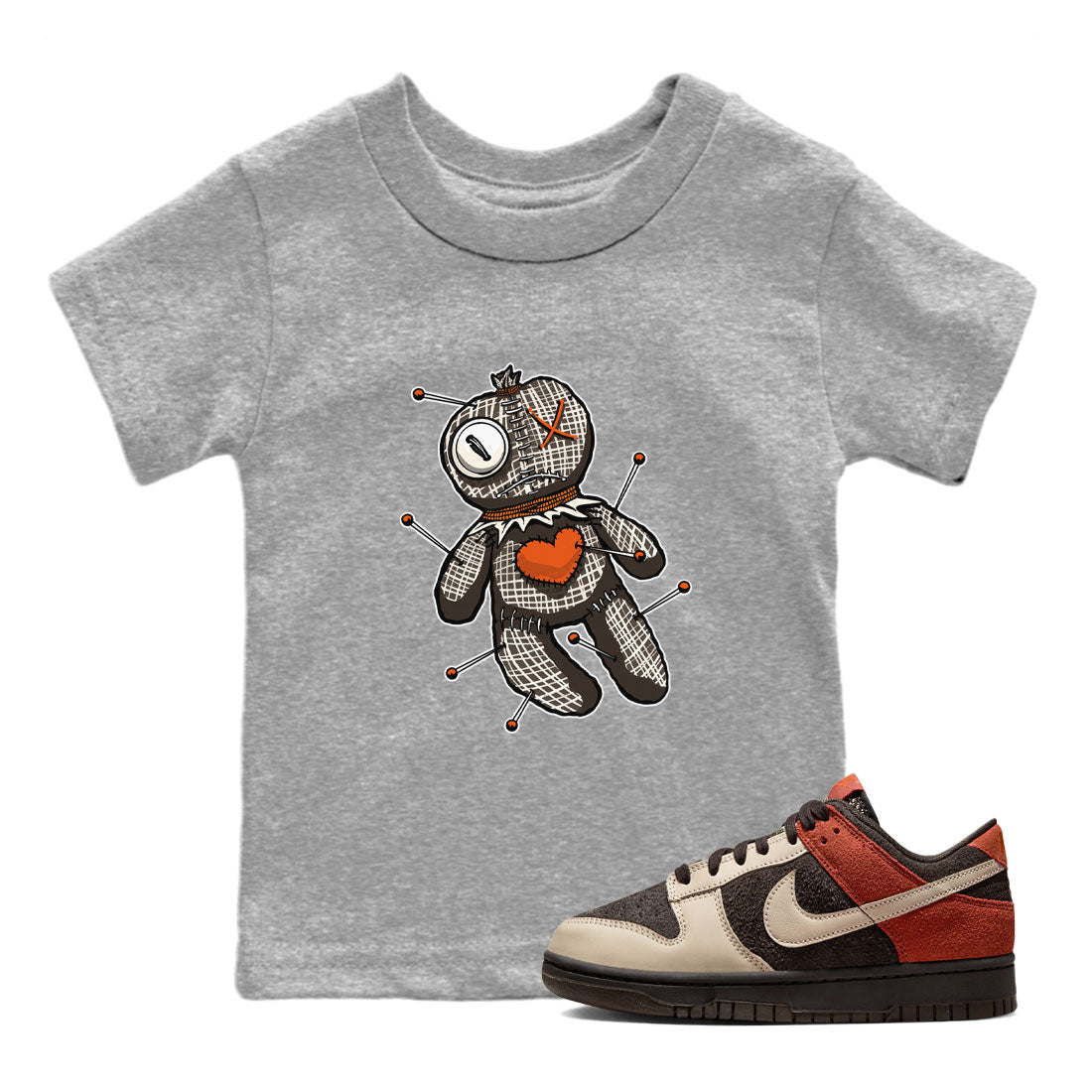 Nike Dunk Low Red Panda shirt to match jordans Voodoo Doll sneaker tees Dunk Red Panda Drip Gear Zone Sneaker T-Shirts Youth and Baby Heather Grey 1 T-Shirt
