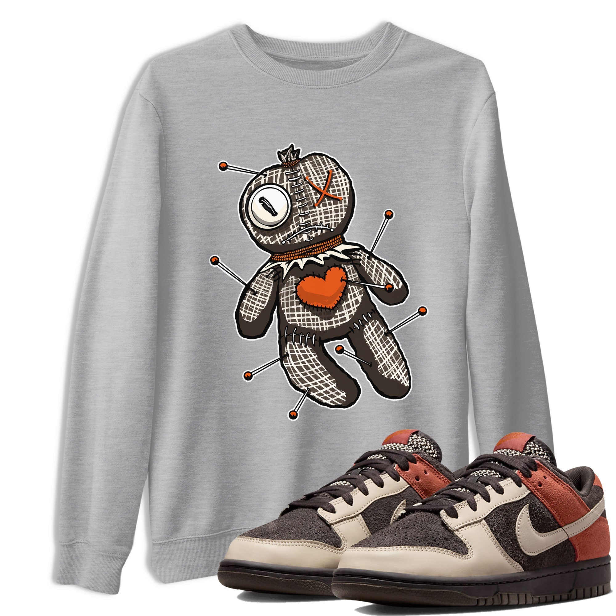 Nike Dunk Low Red Panda shirt to match jordans Voodoo Doll sneaker tees Dunk Red Panda Drip Gear Zone Sneaker T-Shirts Crew Neck Casual Fit Heather Grey 1 T-Shirt
