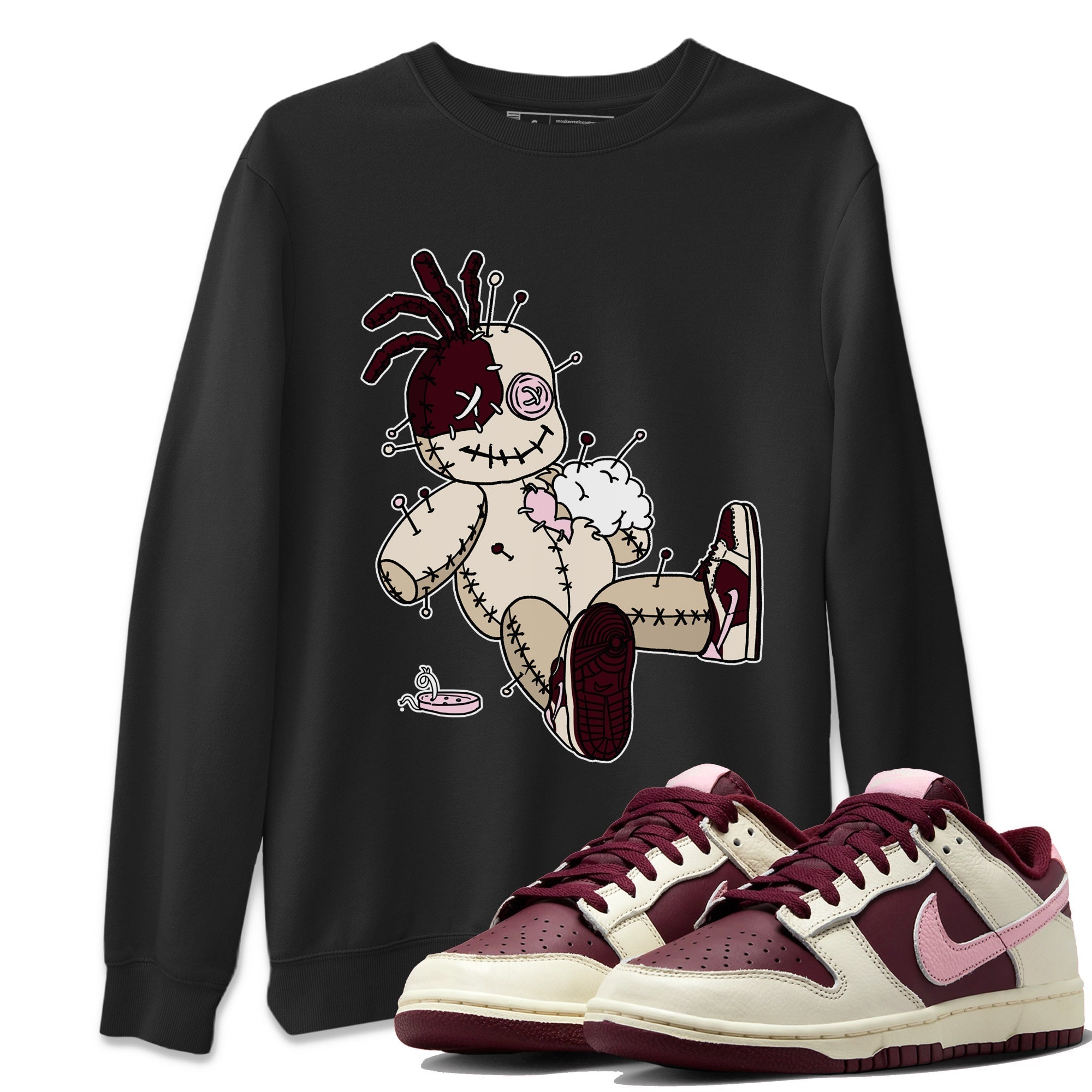 Dunk Valentines Day Sneaker Match Tees Voodoo Doll Sneaker Tees Dunk Valentines Day Jordan to match sneaker T-Shirt Crew Neck Shirts