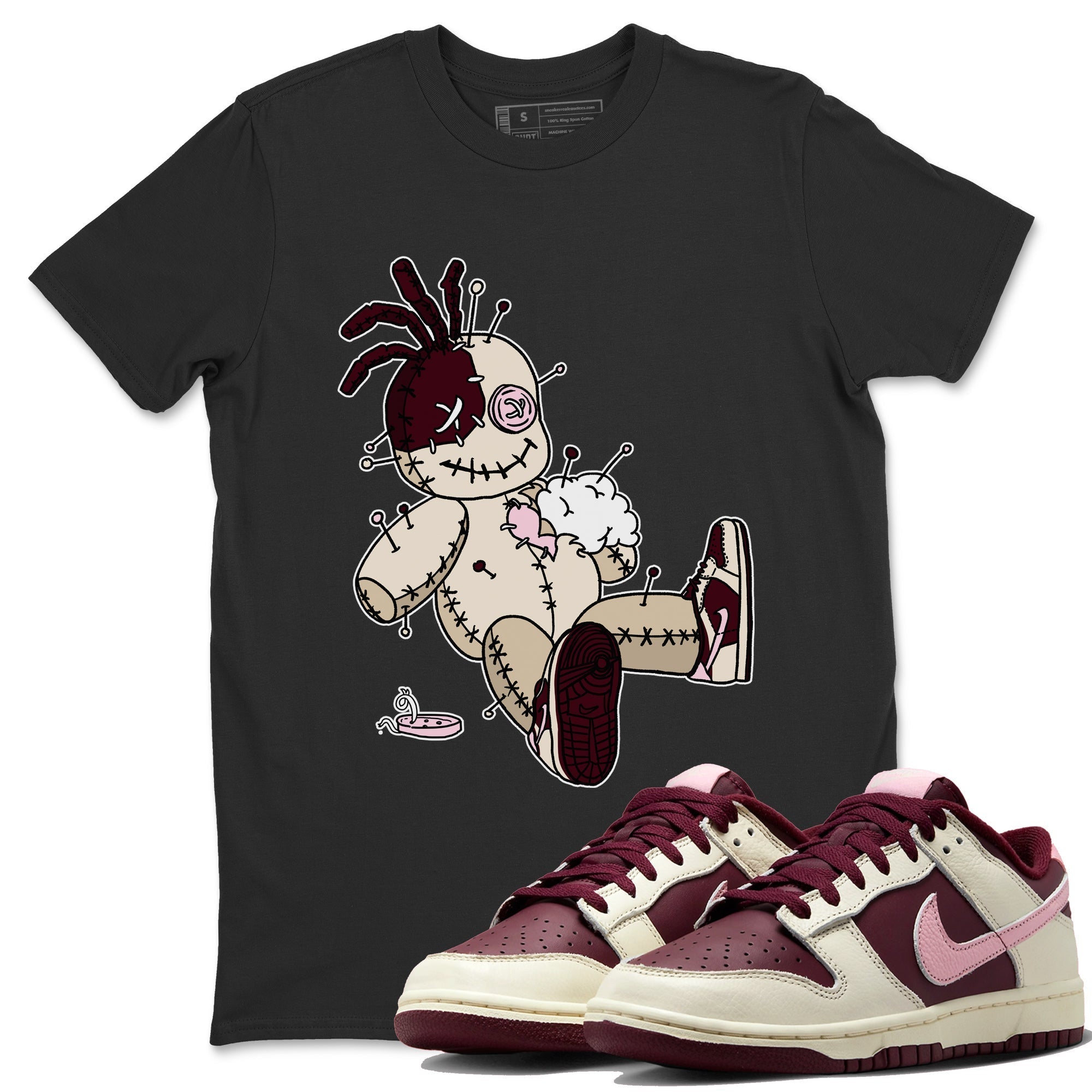 Dunk Valentines Day Sneaker Match Tees Voodoo Doll Sneaker Tees Dunk Valentines Day Jordan to match sneaker T-Shirt Crew Neck Shirts