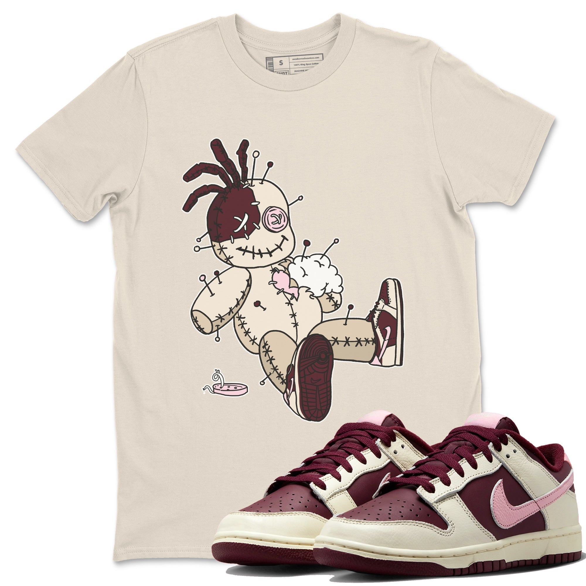 Dunk Valentines Day Sneaker Match Tees Voodoo Doll Sneaker Tees Dunk Valentines Day Jordan to match sneaker T-Shirt Crew Neck Shirts