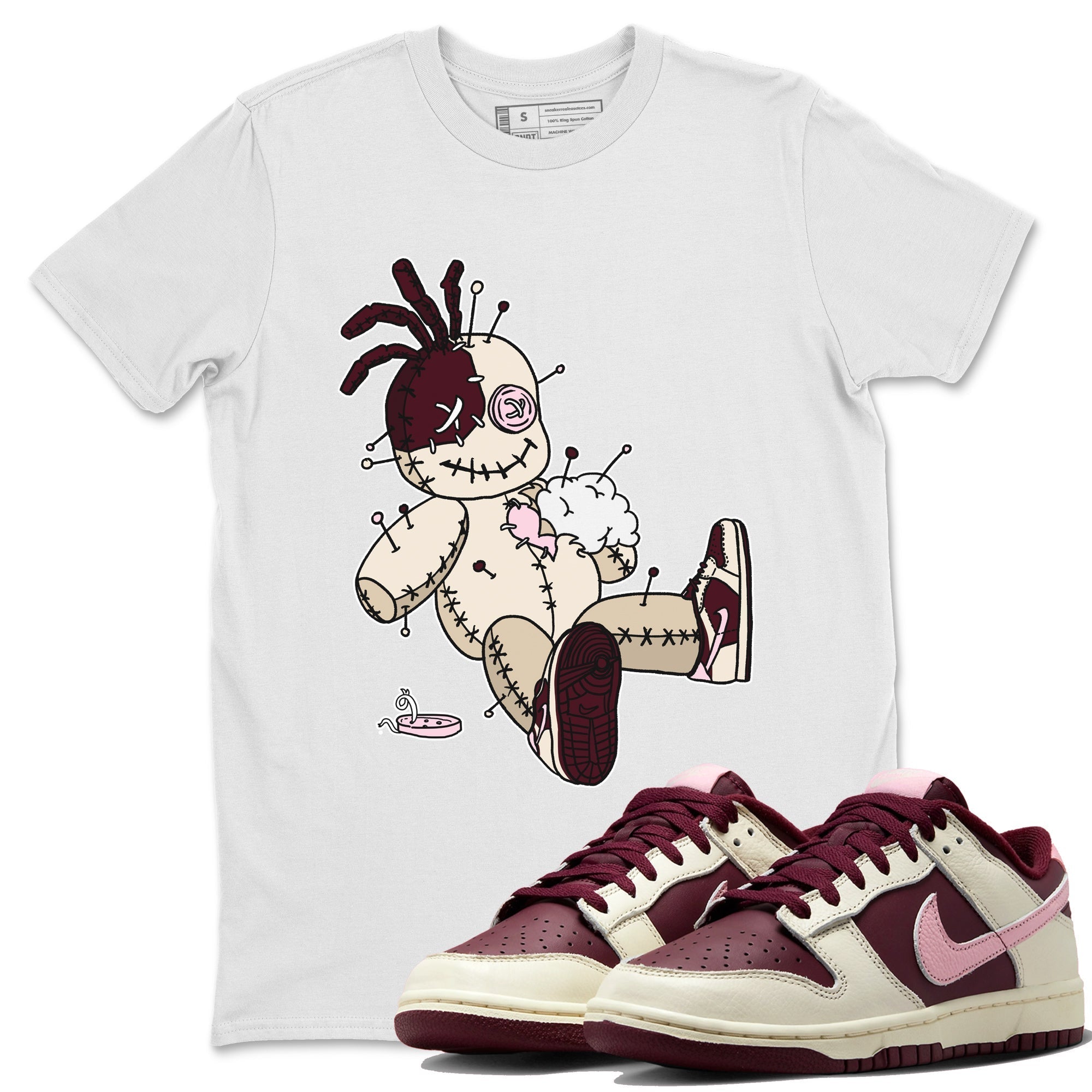Dunk Valentines Day Sneaker Match Tees Voodoo Doll Sneaker Tees Dunk Valentines Day Jordan to match sneaker T-Shirt Crew Neck Shirts