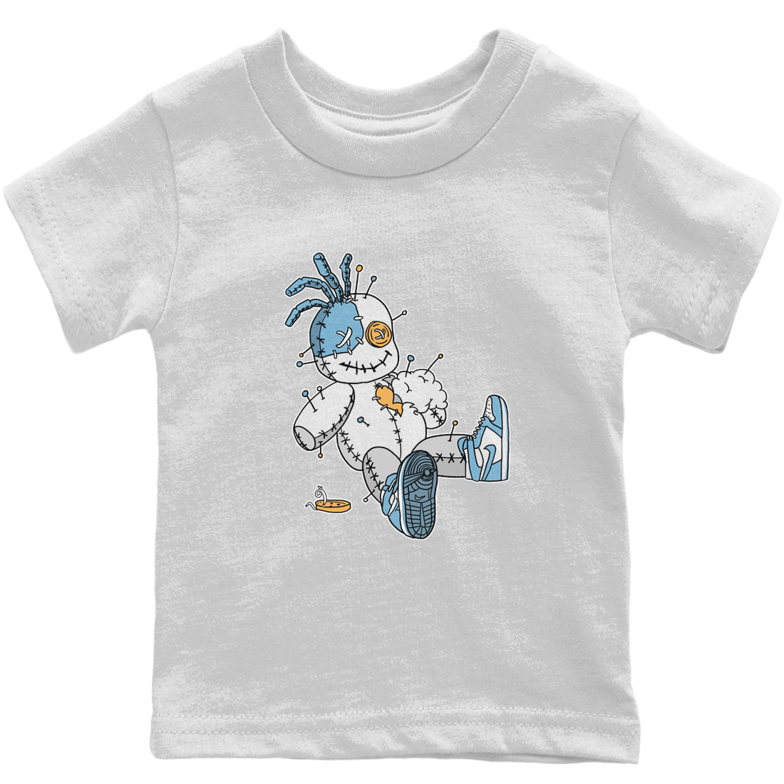 Jordan 1 Denim Sneaker Matching T-Shirt Voodoo Doll Sneaker Tees Jordan 1 Denim Sneaker Release Tees Kids Shirts