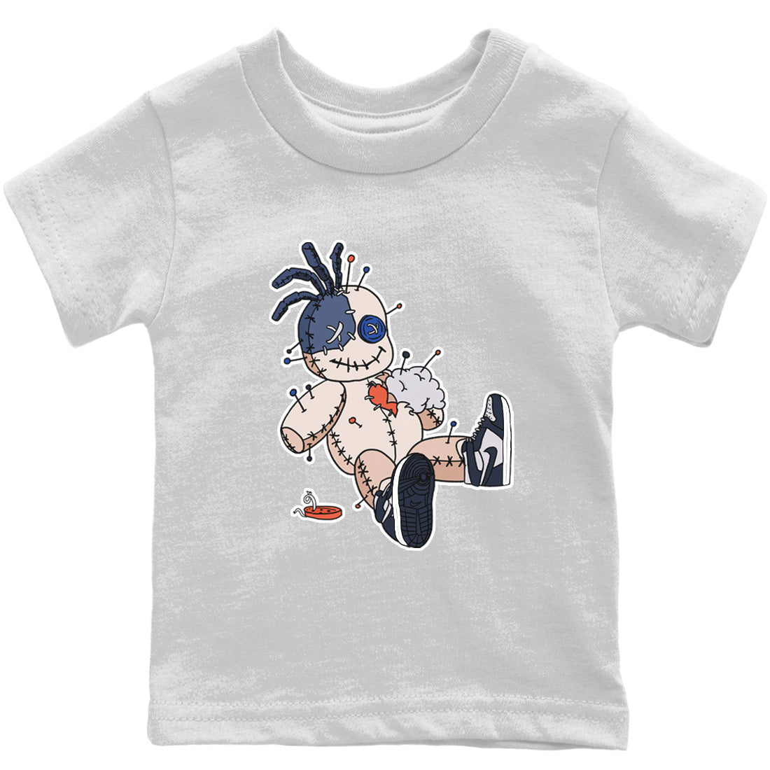 Jordan 1 85 Georgetown Sneaker Match Tees Voodoo Doll Sneaker Tees Jordan 1 85 Georgetown Jordan to match sneaker T-Shirt Kids Shirts