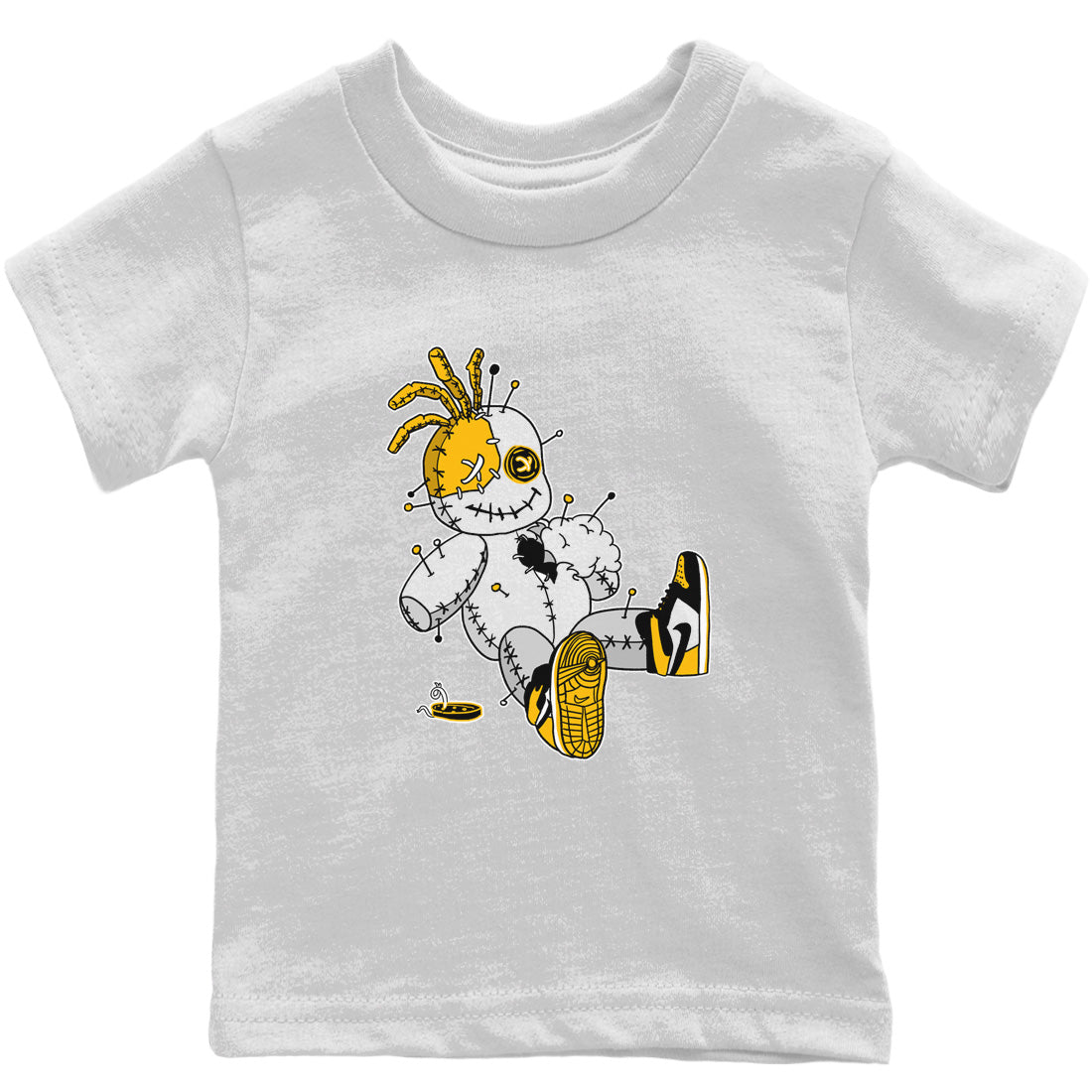 Jordan 1 Taxi Sneaker Matching T-Shirt Voodoo Doll Sneaker Tees Jordan 1 Taxi Sneaker Release Tees Kids Shirts