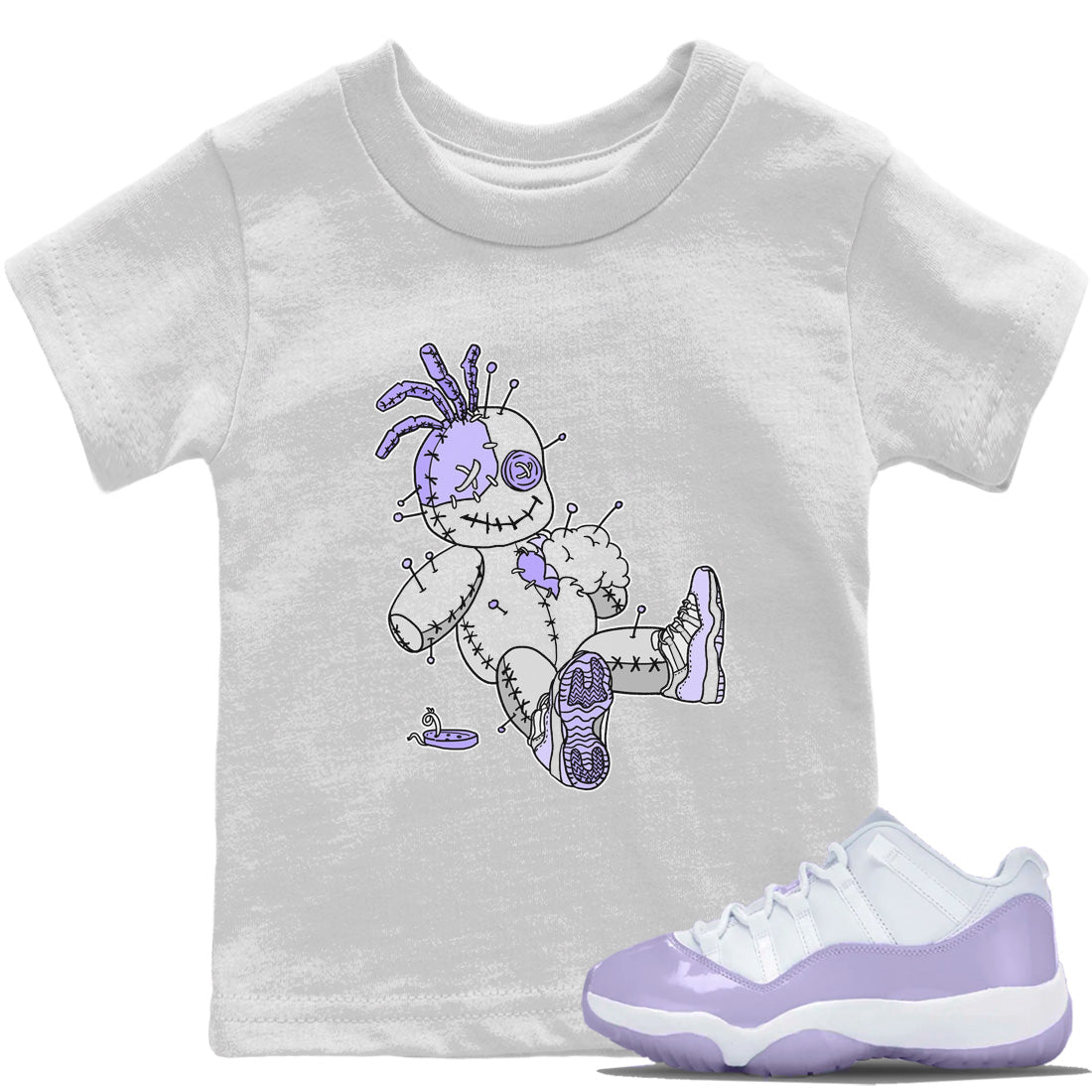 Jordan 11 Pure Violet Sneaker Matching T-Shirt Voodoo Doll Sneaker Tees Jordan 11 Pure Violet Sneaker Release Tees Kids Shirts
