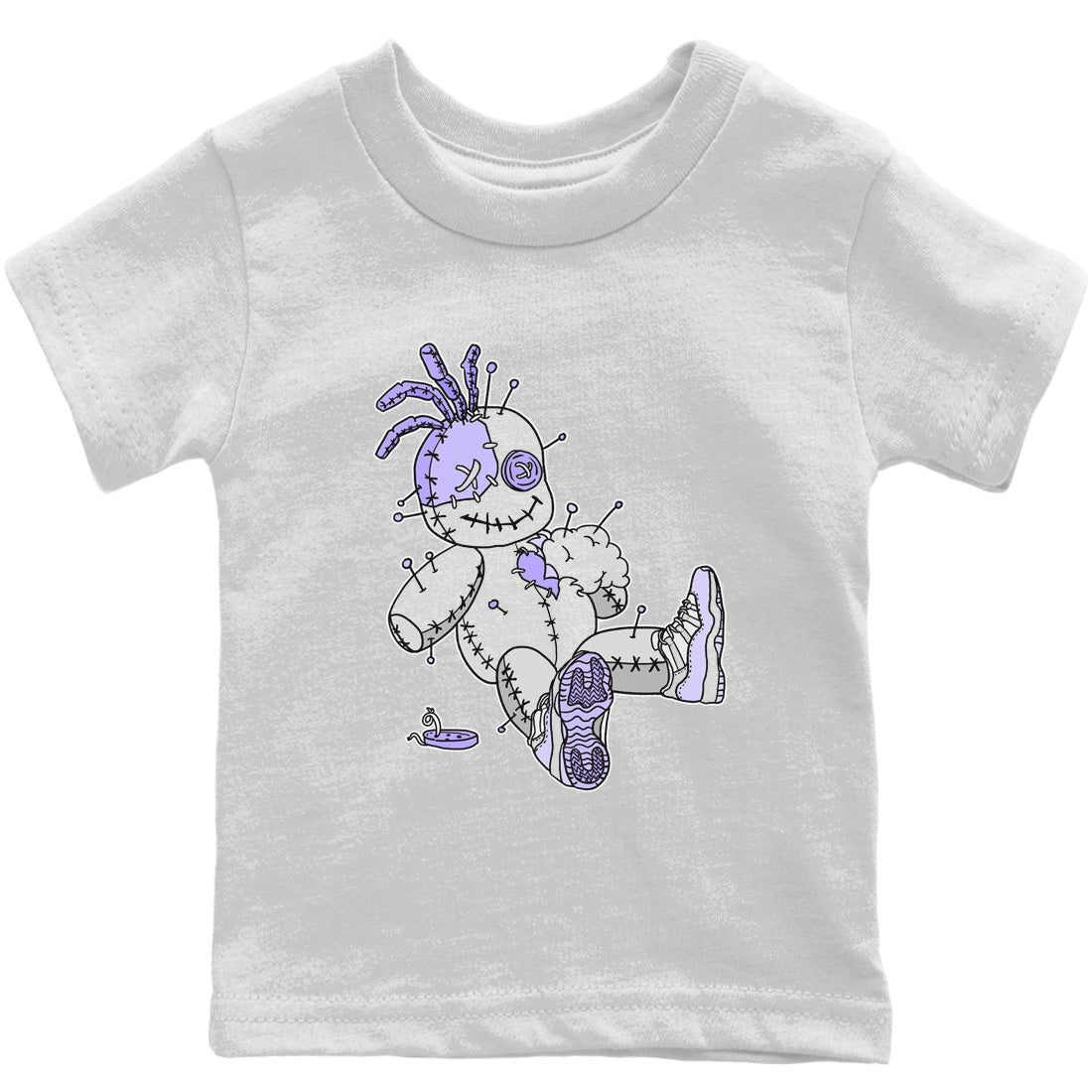 Jordan 11 Pure Violet Sneaker Matching T-Shirt Voodoo Doll Sneaker Tees Jordan 11 Pure Violet Sneaker Release Tees Kids Shirts