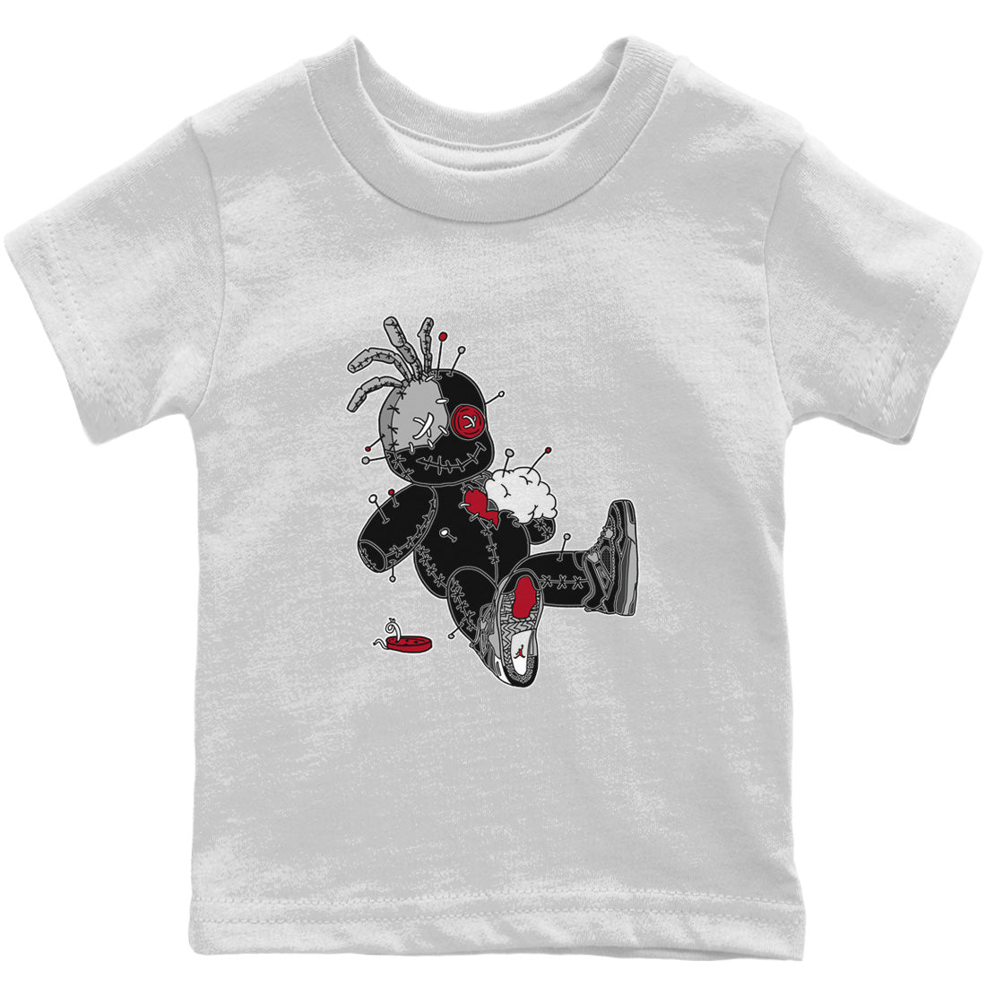 Jordan 4 Black Canvas Sneaker Matching T-Shirt Voodoo Doll Sneaker Tees Jordan 4 Black Canvas Sneaker Release Tees Kids Shirts