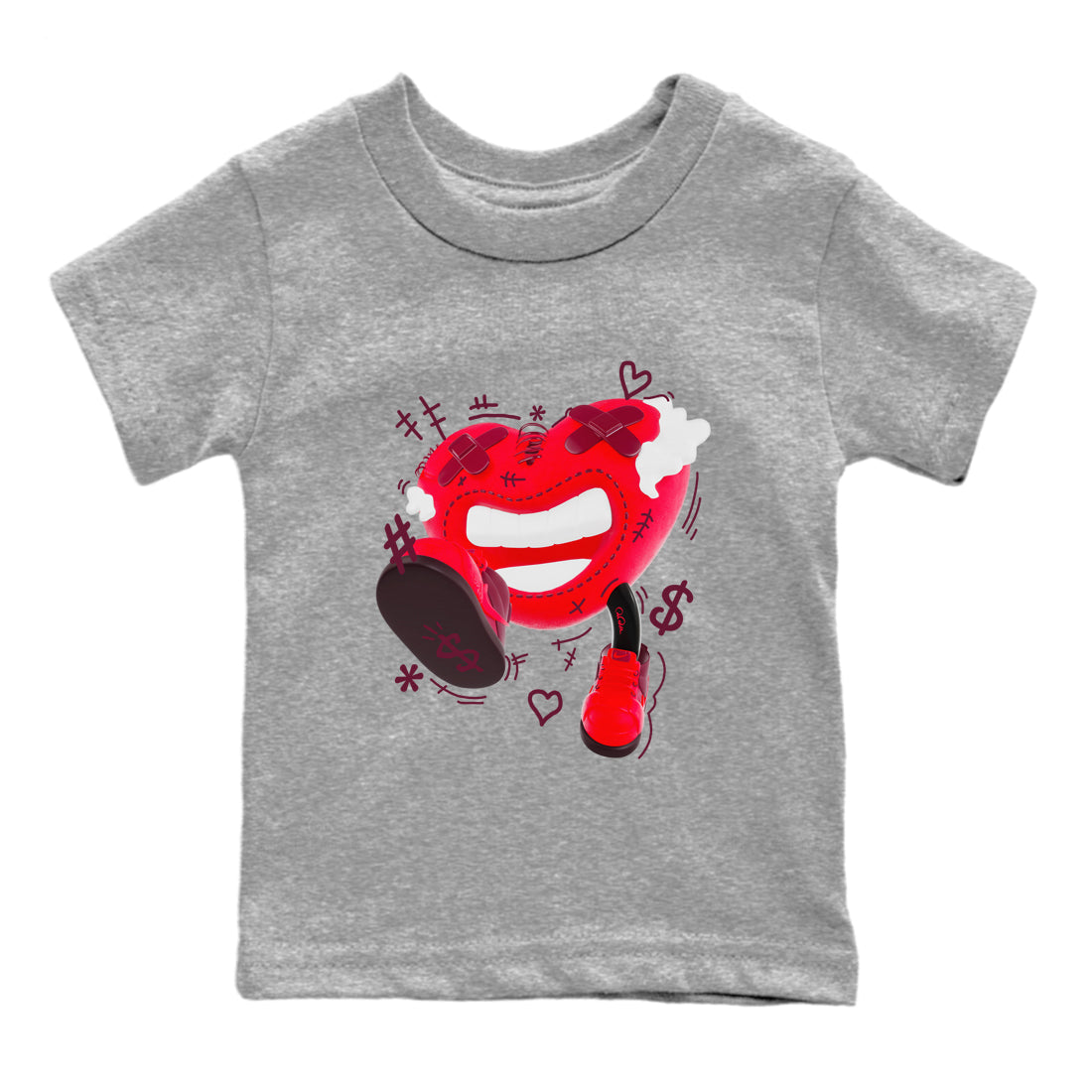 Air Force 1 Layers of Love shirt to match jordans Walk In Love sneaker tees af1 Layers of Love Drip Gear Zone baby toddler Heather Grey 2 cotton Shirt