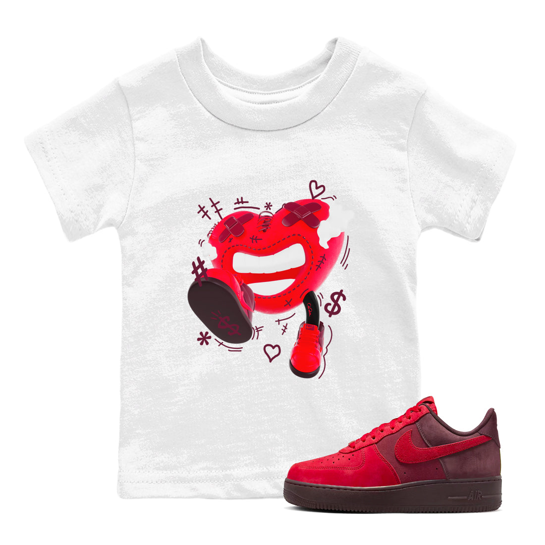 Air Force 1 Layers of Love shirt to match jordans Walk In Love sneaker tees af1 Layers of Love Drip Gear Zone baby toddler White 1 cotton Shirt