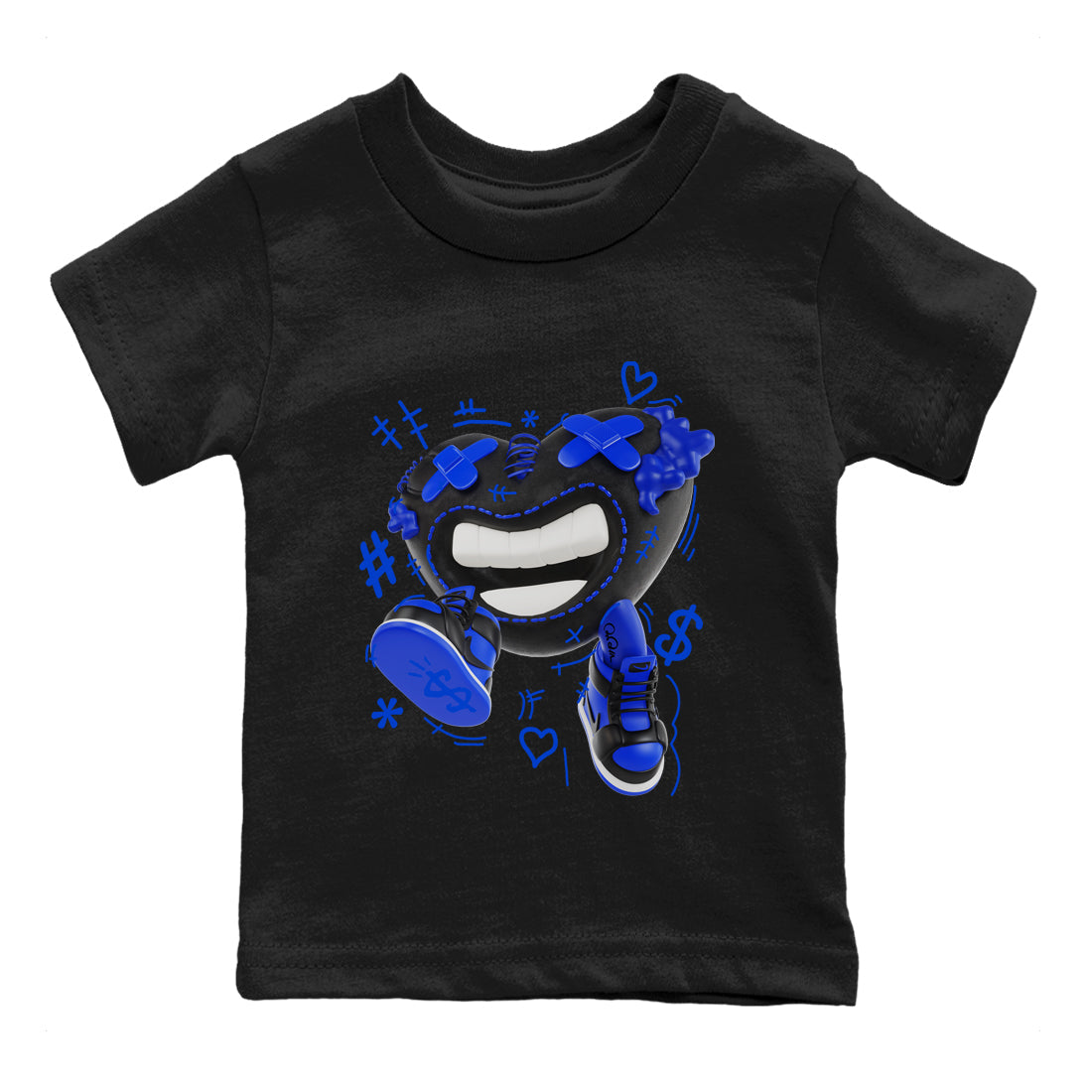 Air Jordan 1 Royal Reimagined shirt to match jordans Walk In Love sneaker tees AJ1 OG HIGH Royal Reimagined Drip Gear Zone Kids Baby Toddler sneaker shirts Black 2 T-Shirt