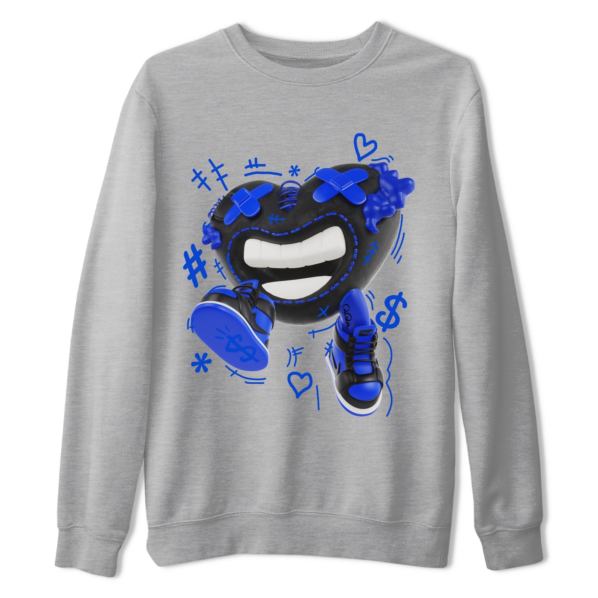 Air Jordan 1 Royal Reimagined shirt to match jordans Walk In Love sneaker tees AJ1 OG HIGH Royal Reimagined Drip Gear Zone Unisex Sneaker Tees and Sneaker Match T-Shirt Heather Grey 2 T-Shirt
