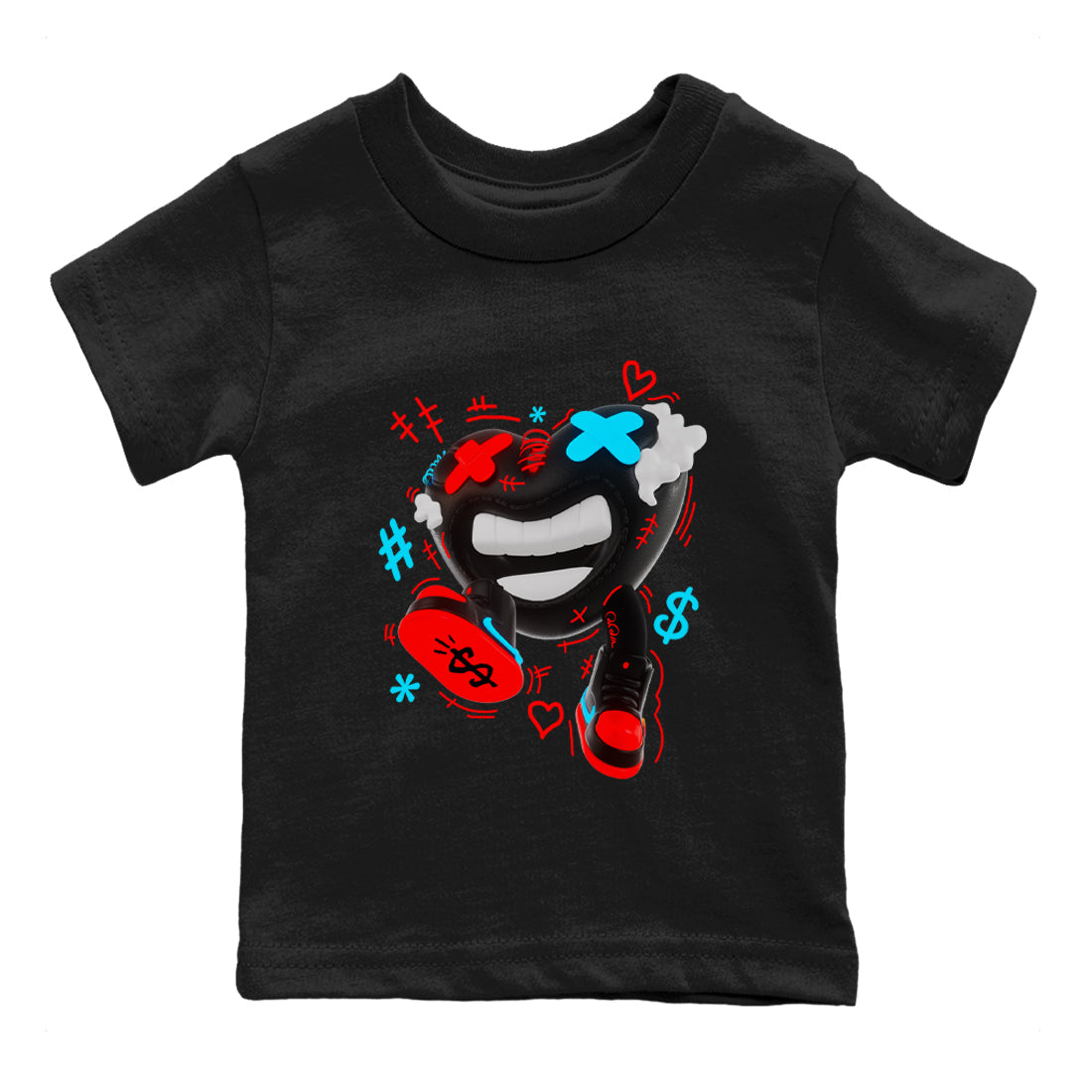 Air Jordan 1 UNC to Chicago shirt to match jordans Walk In Love Streetwear Sneaker Shirt AJ1 UNC to Chicago Drip Gear Zone Sneaker Matching Clothing Baby Toddler Black 2 T-Shirt