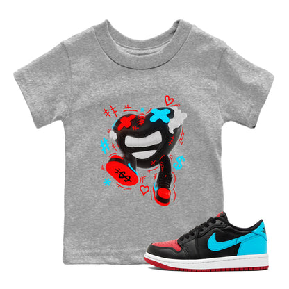 Air Jordan 1 UNC to Chicago shirt to match jordans Walk In Love Streetwear Sneaker Shirt AJ1 UNC to Chicago Drip Gear Zone Sneaker Matching Clothing Baby Toddler Heather Grey 1 T-Shirt