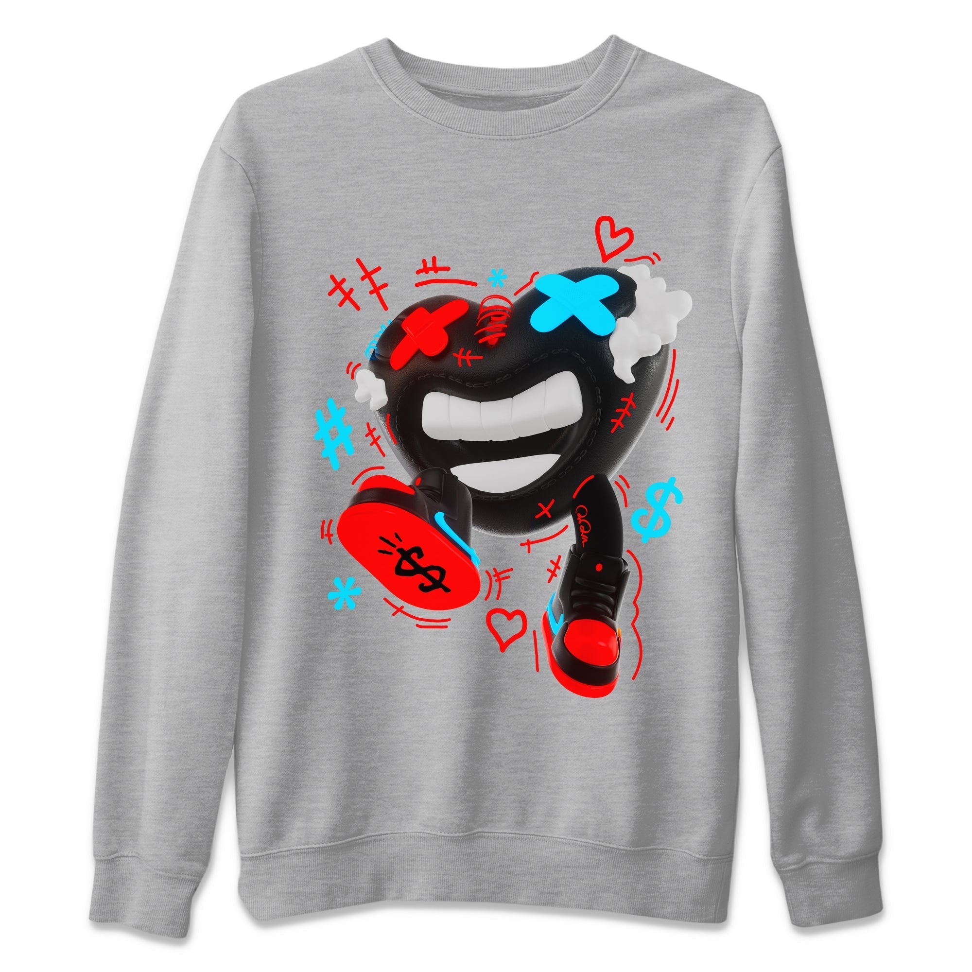 Air Jordan 1 UNC to Chicago shirt to match jordans Walk In Love Streetwear Sneaker Shirt AJ1 UNC to Chicago Drip Gear Zone Sneaker Matching Clothing Unisex Heather Grey 2 T-Shirt
