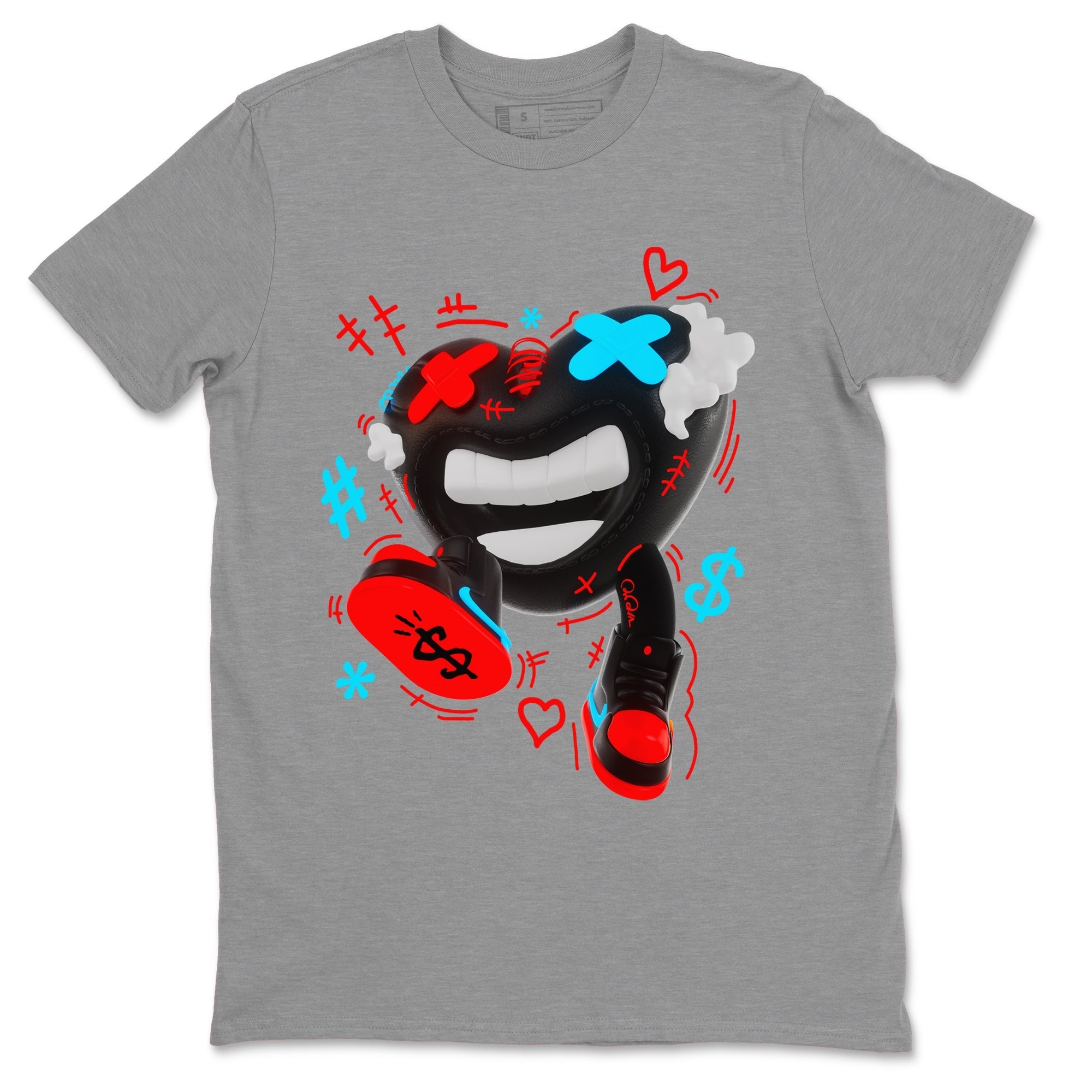Air Jordan 1 UNC to Chicago shirt to match jordans Walk In Love Streetwear Sneaker Shirt AJ1 UNC to Chicago Drip Gear Zone Sneaker Matching Clothing Unisex Heather Grey 2 T-Shirt