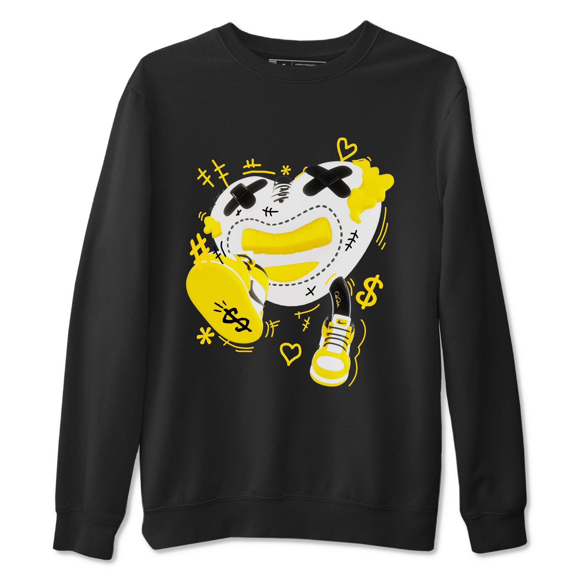 1s Yellow Ochre shirt to match jordans Walk In Love sneaker tees streetwear brand Air Jordan 1 Yellow Ochre Drip Gear Zone Brand unisex cotton Black 2 crew neck shirt