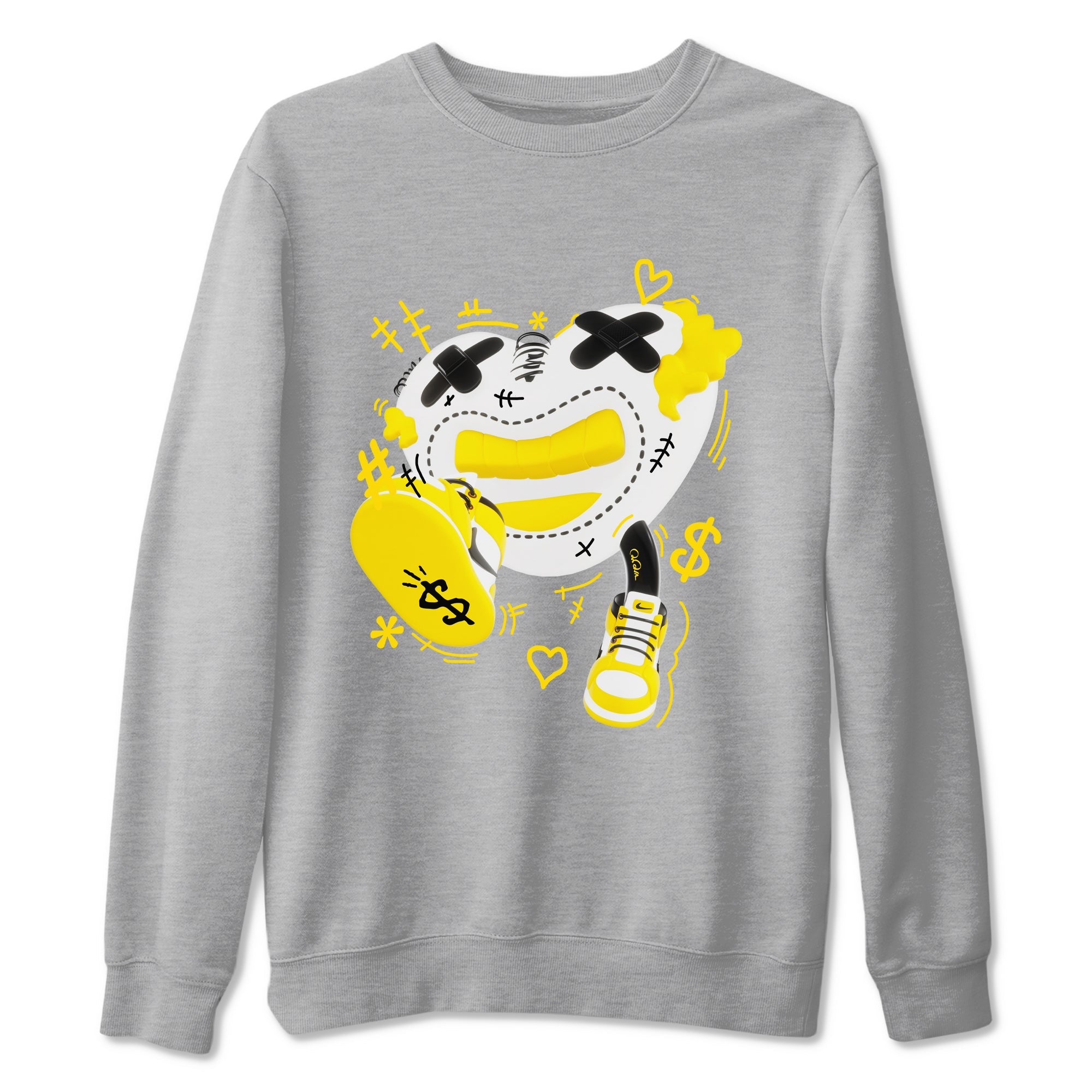1s Yellow Ochre shirt to match jordans Walk In Love sneaker tees streetwear brand Air Jordan 1 Yellow Ochre Drip Gear Zone Brand unisex cotton Heather Grey 2 crew neck shirt