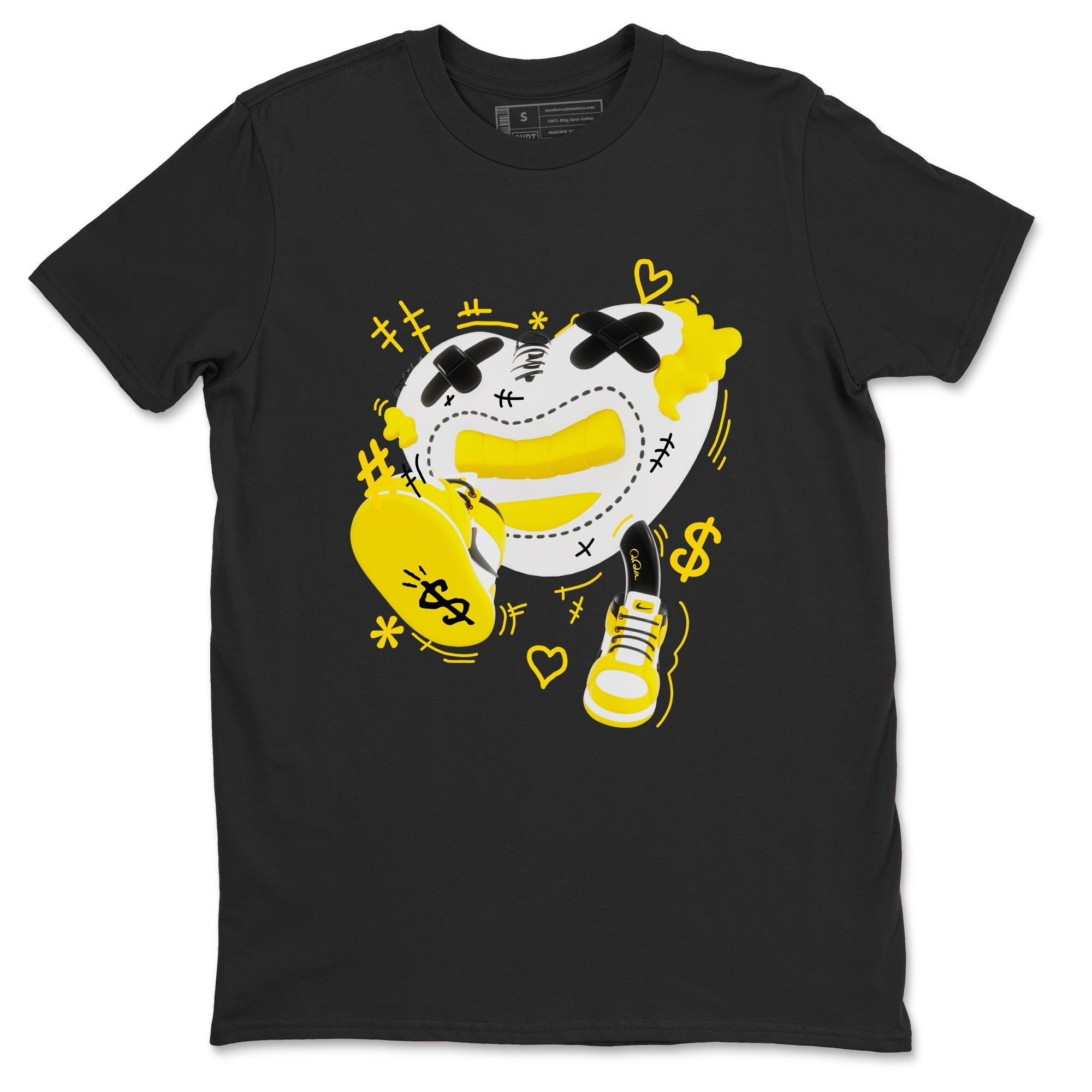 1s Yellow Ochre shirt to match jordans Walk In Love sneaker tees streetwear brand Air Jordan 1 Yellow Ochre Drip Gear Zone Brand unisex cotton Black 2 crew neck shirt