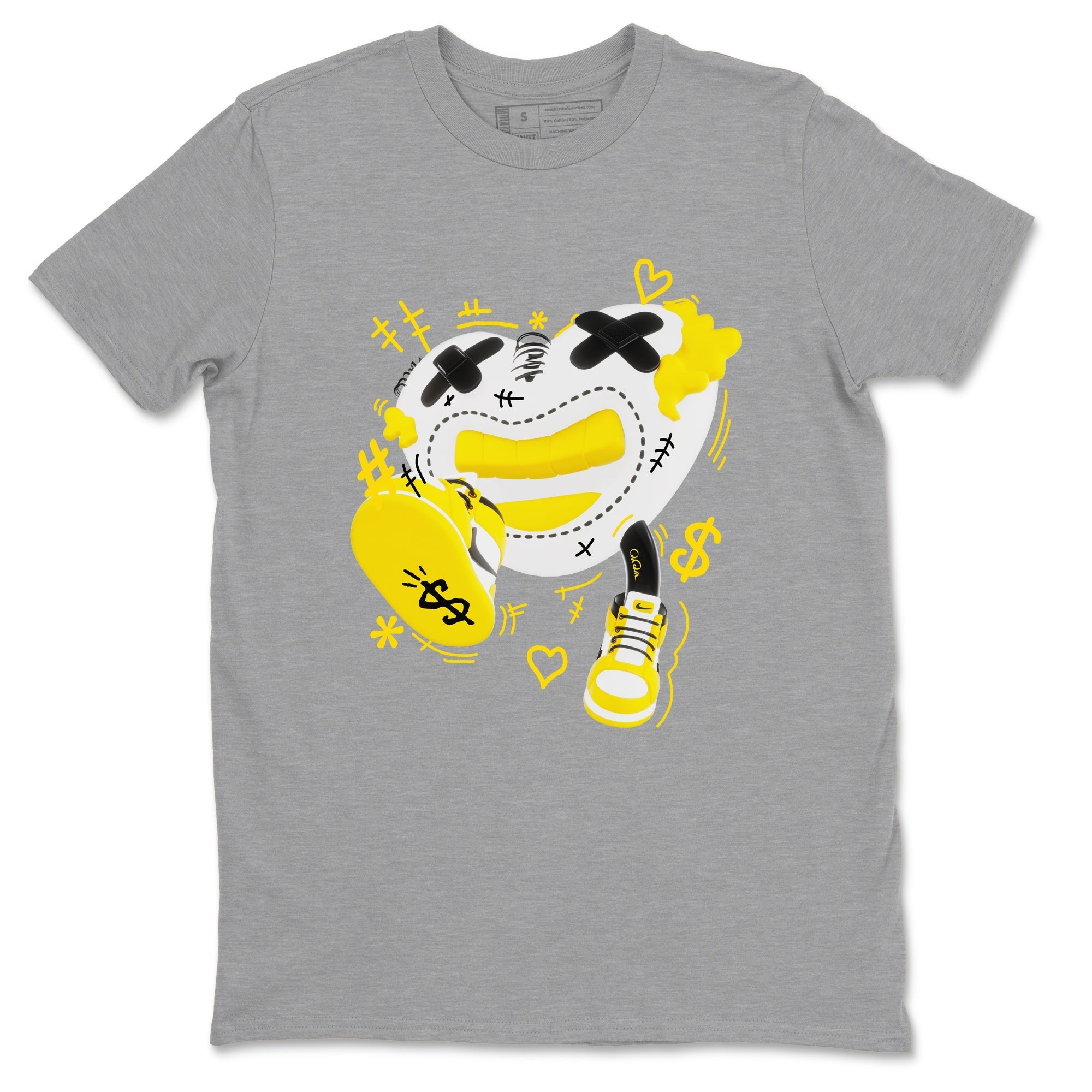 1s Yellow Ochre shirt to match jordans Walk In Love sneaker tees streetwear brand Air Jordan 1 Yellow Ochre Drip Gear Zone Brand unisex cotton Heather Grey 2 crew neck shirt