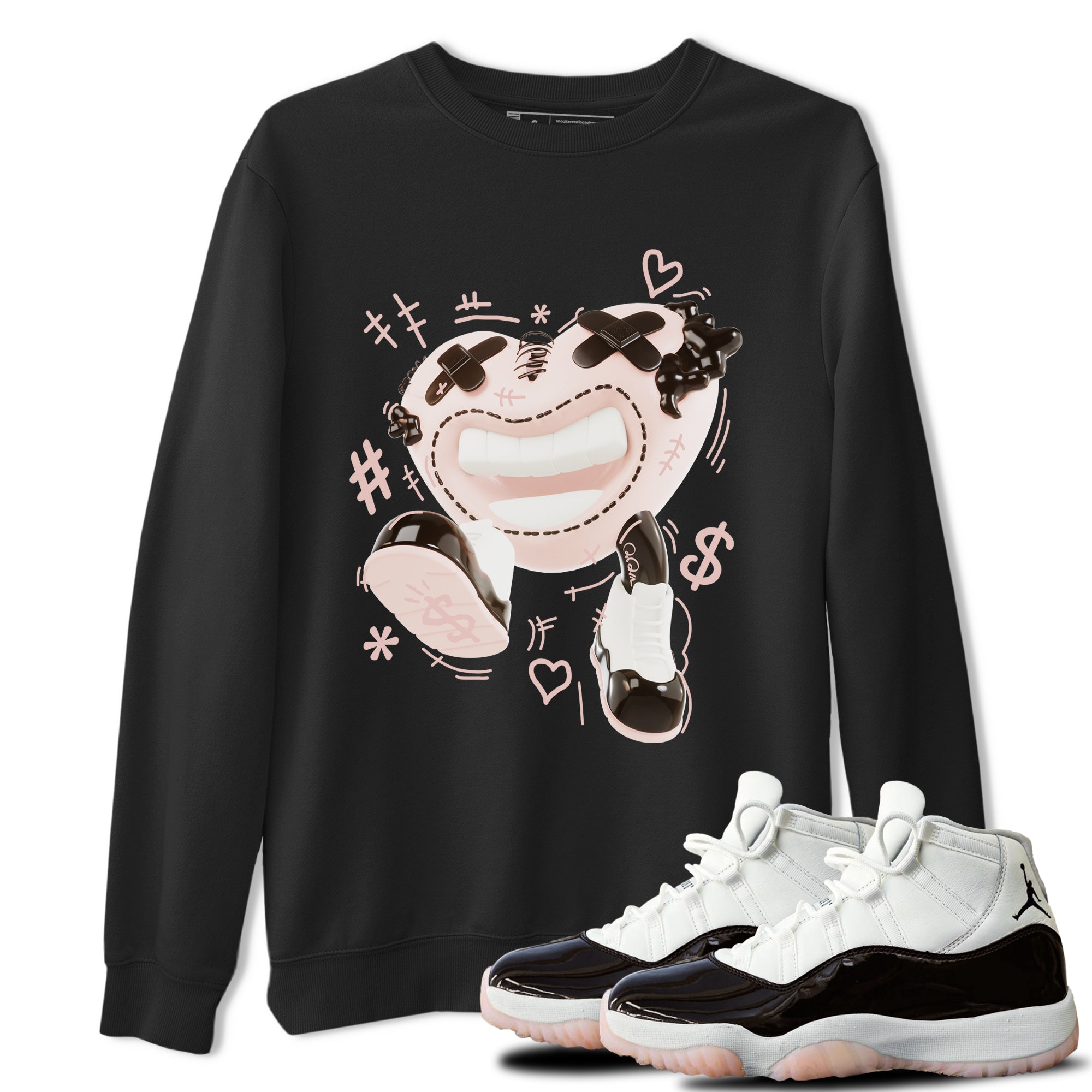 Air Jordan 11 Neapolitan shirt to match jordans Walk In Love sneaker matching t-shirts and clothing AJ11 Neapolitan Drip Gear Zone Cotton Casual Unisex Black 1 T-Shirt