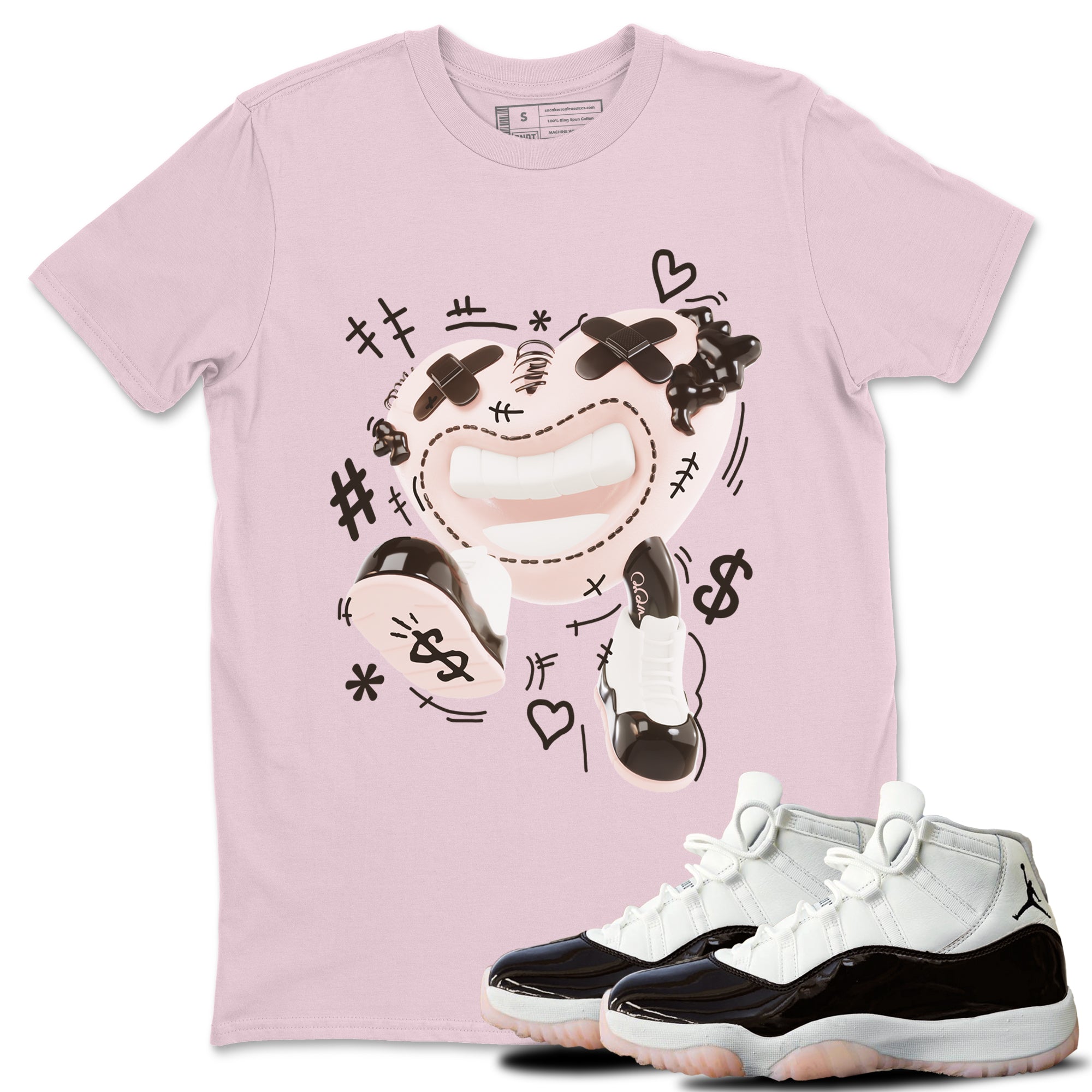 Air Jordan 11 Neapolitan shirt to match jordans Walk In Love sneaker matching t-shirts and clothing AJ11 Neapolitan Drip Gear Zone Cotton Casual Unisex Pink 1 T-Shirt
