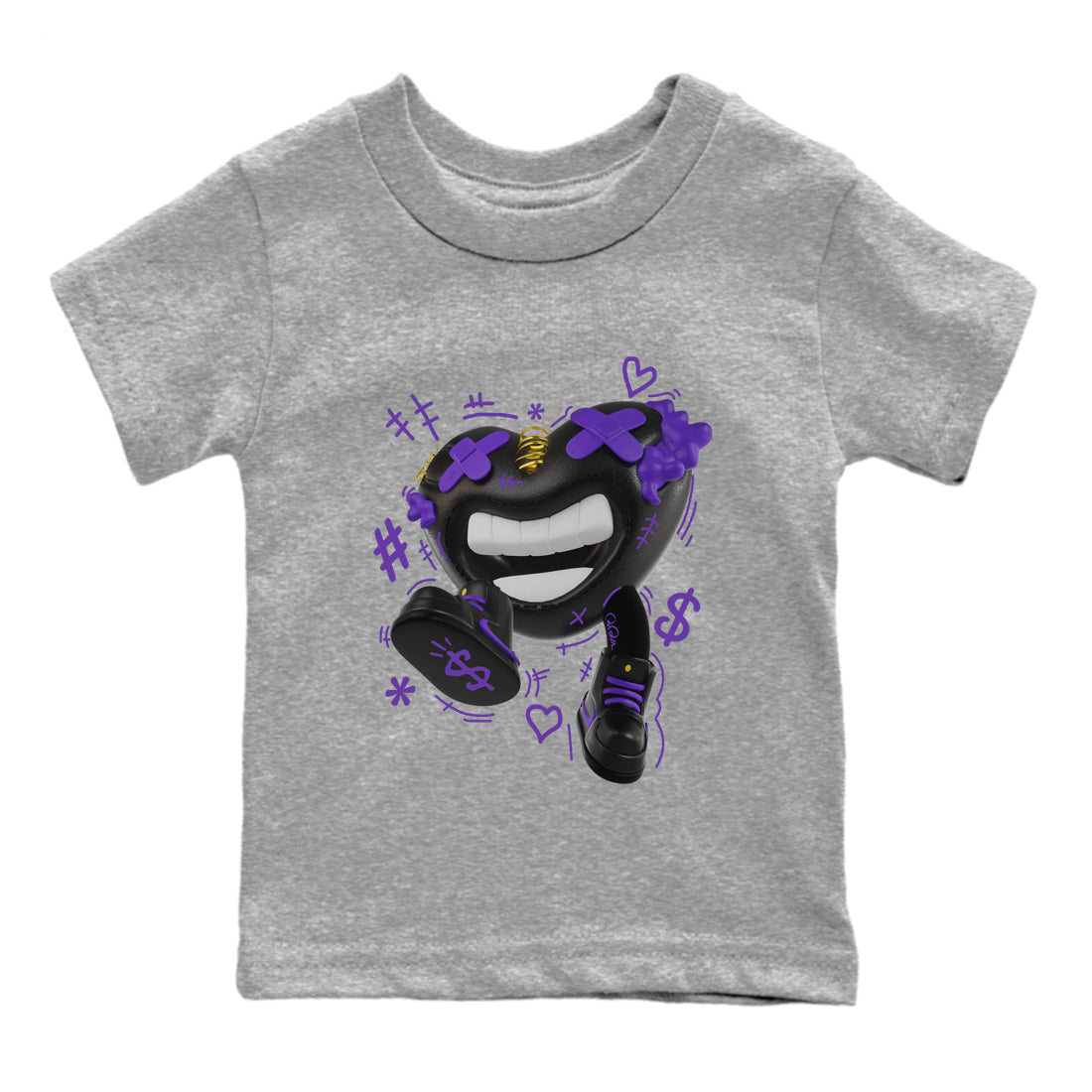 Air Jordan 12 Field Purple shirt to match jordans Walk In Love Streetwear Sneaker Shirt AJ12 Field Purple Drip Gear Zone Sneaker Matching Clothing Baby Toddler Heather Grey 2 T-Shirt